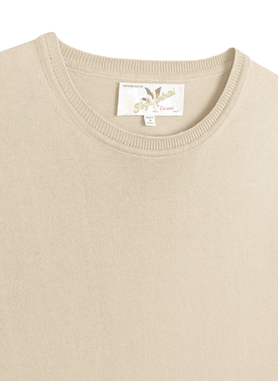 Colour block cotton sweater CHEVIGNON Beige