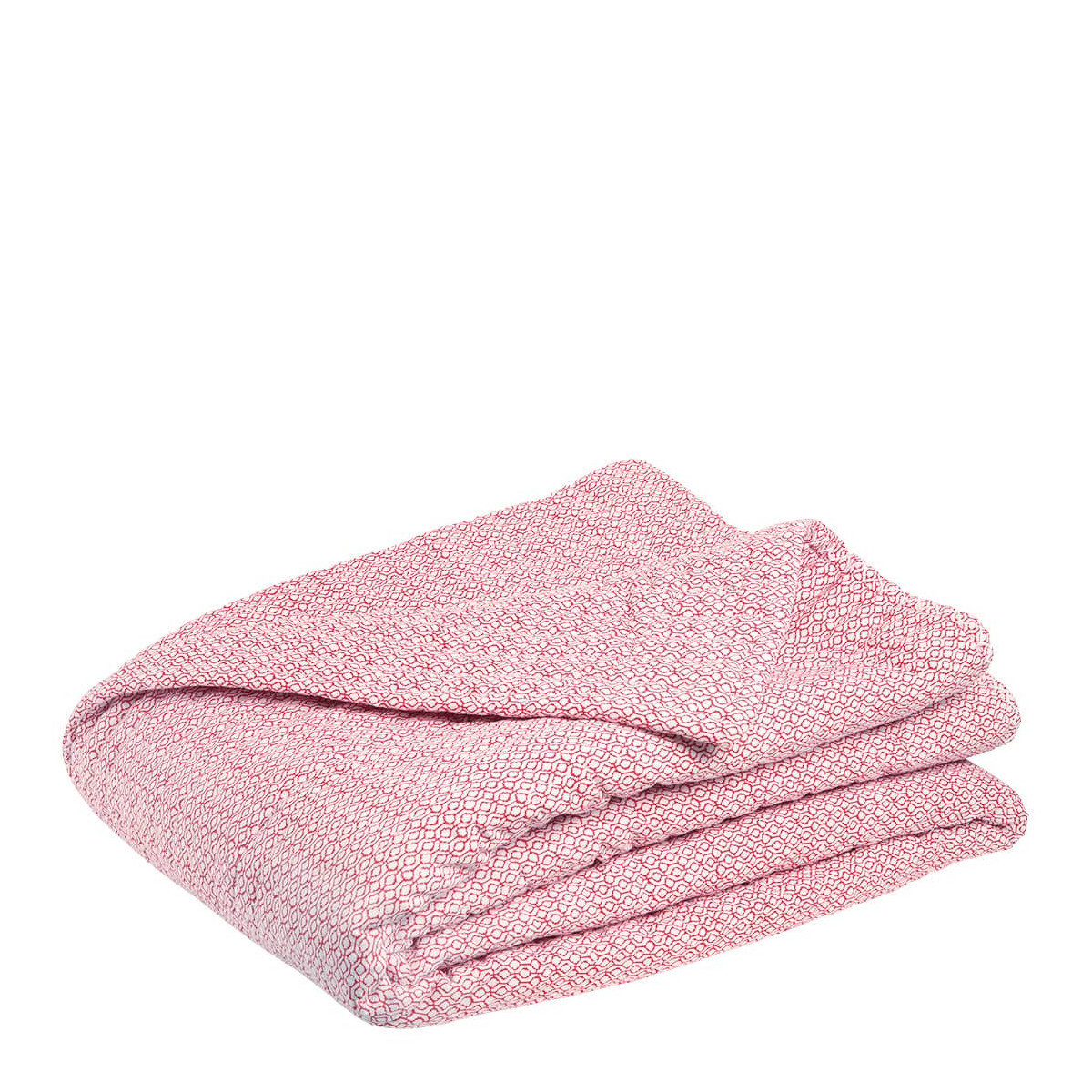 Dessus de lit ikat blanc et rouge BLANC D'IVOIRE Rouge