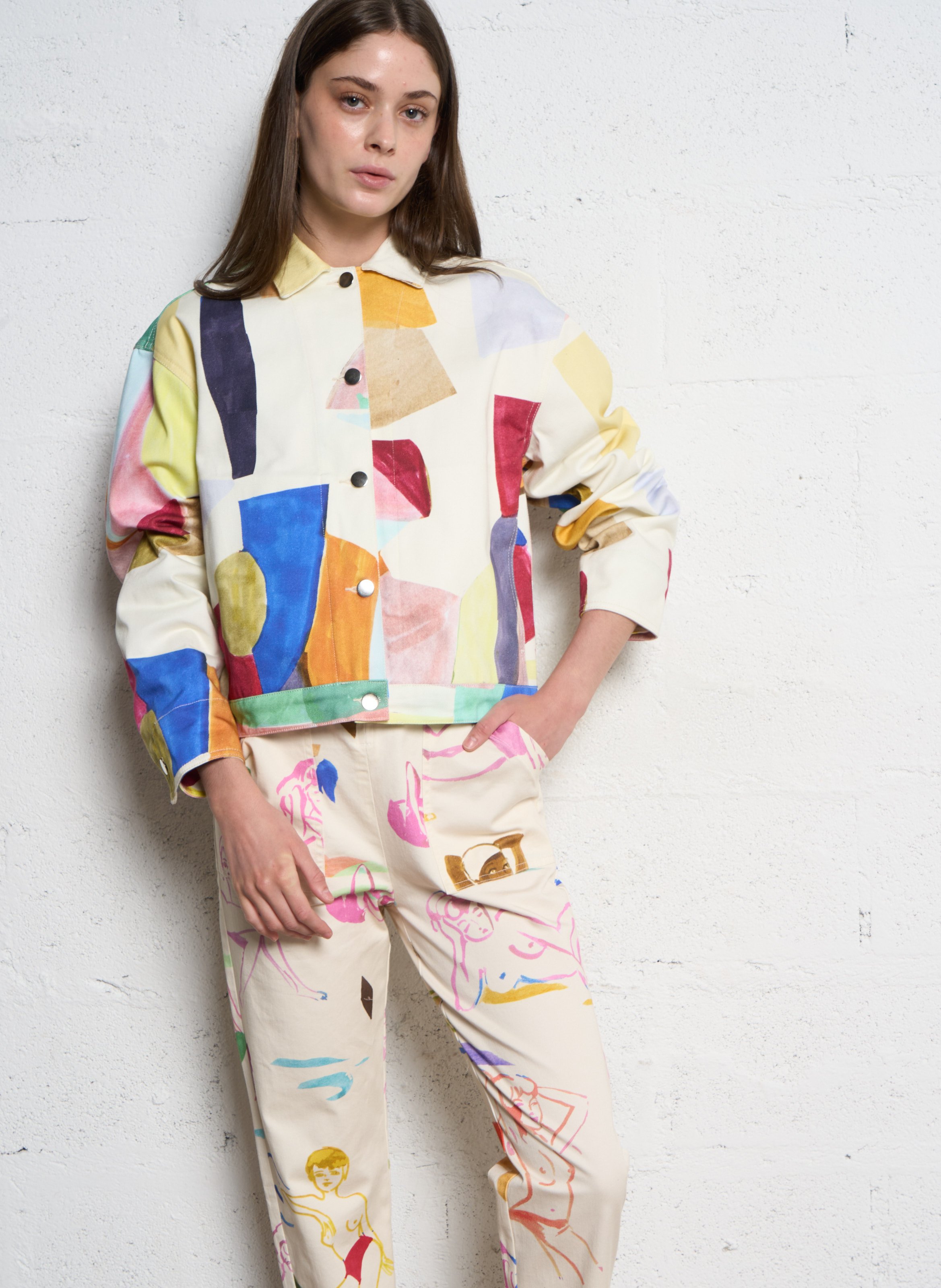 Oversize Denimjacke G.KERO Mehrfarbig