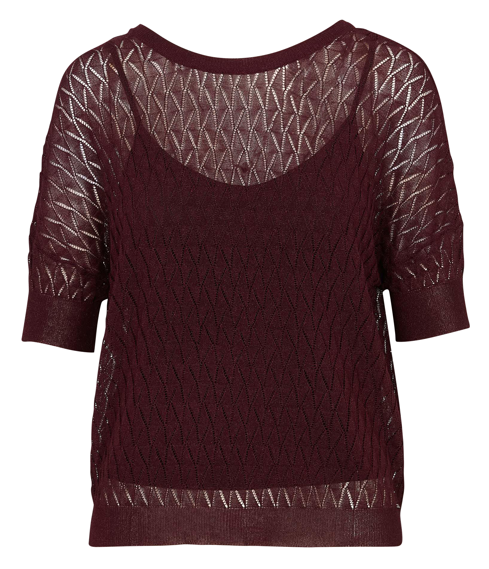 Straight knit sweater with sequins IKKS Purple