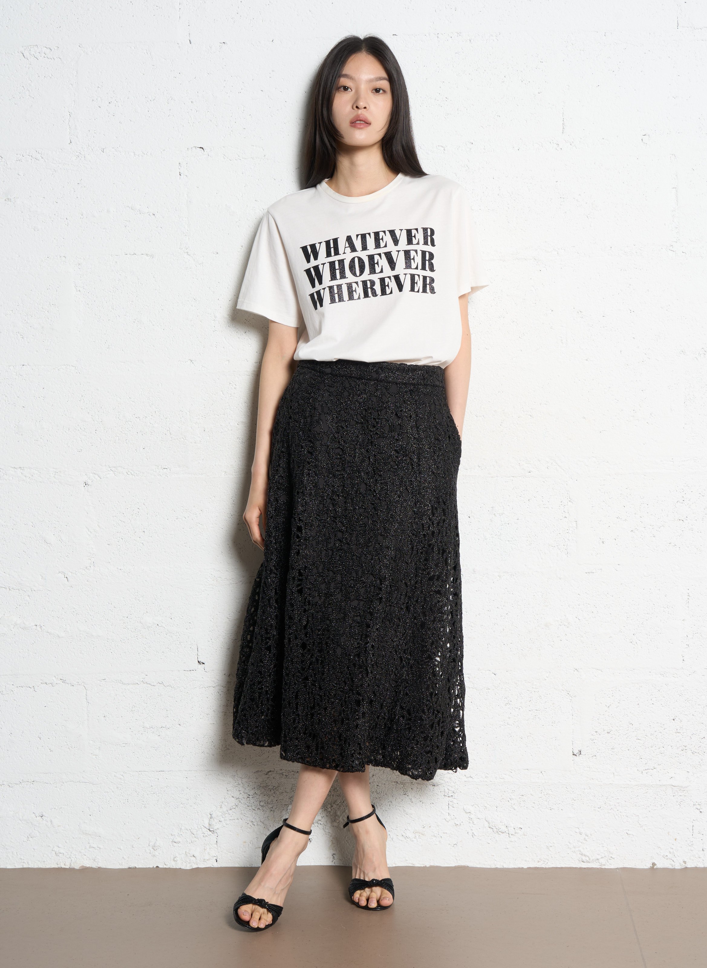 Baumwoll-Pullover mit Rundhalsausschnitt IKKS Weiss