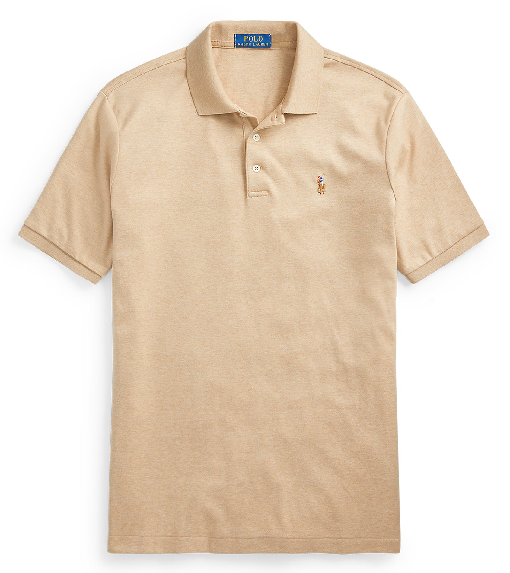 Baumwoll-Poloshirt - tailliert, kurzärmlig POLO RALPH LAUREN Beige