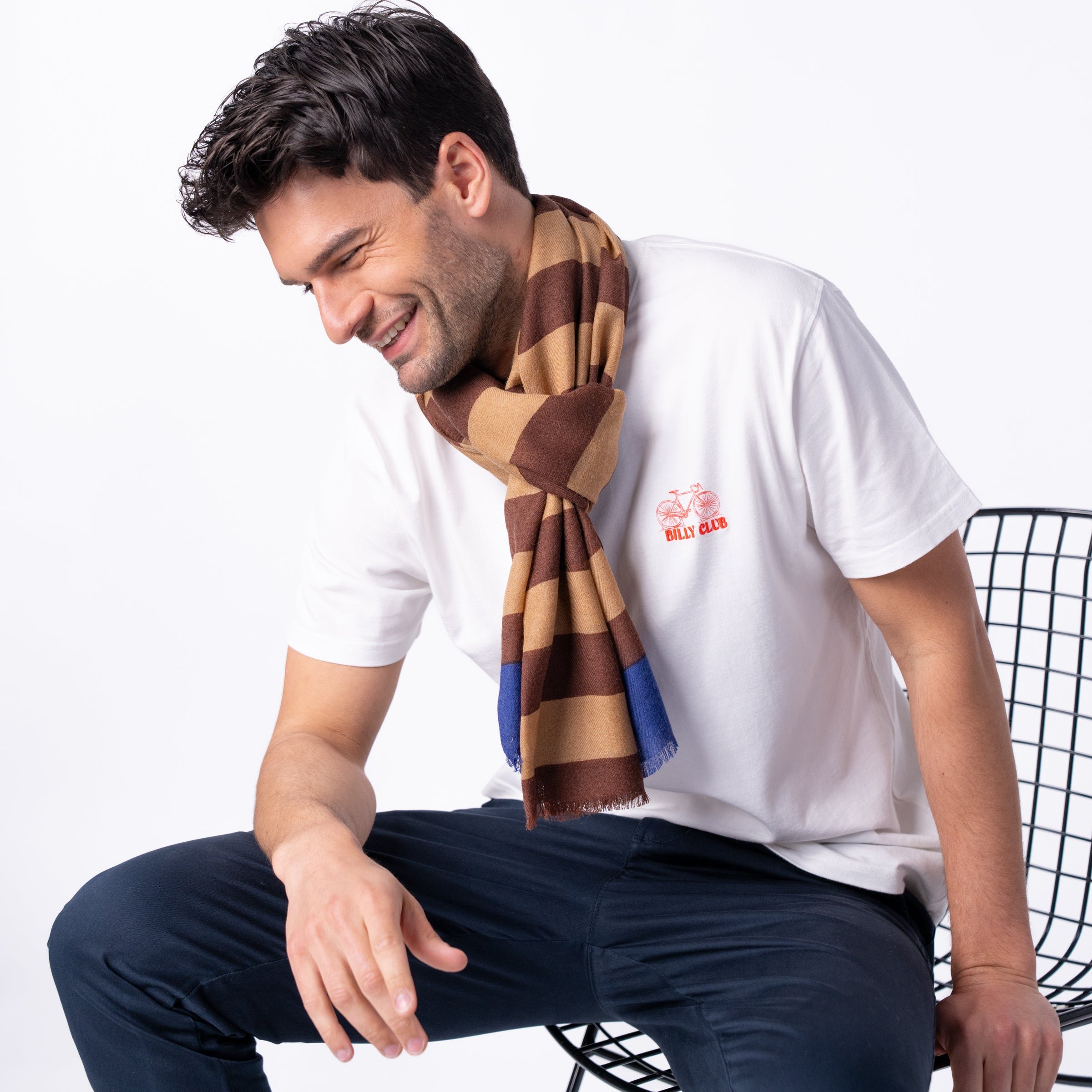 Floaty wool scarf BILLYBELT Brown