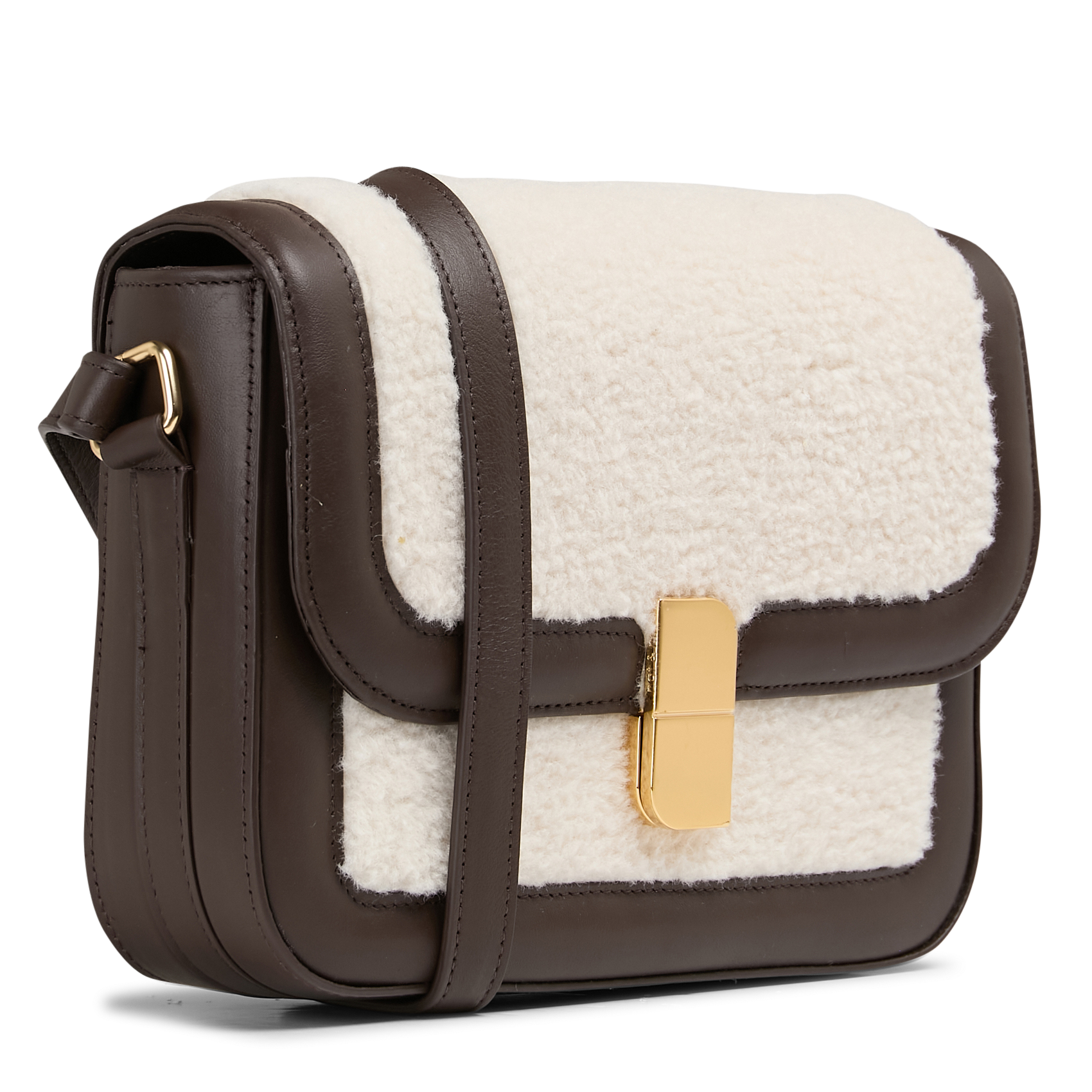 Sac bandoulière bi-matière NAT & NIN Marron