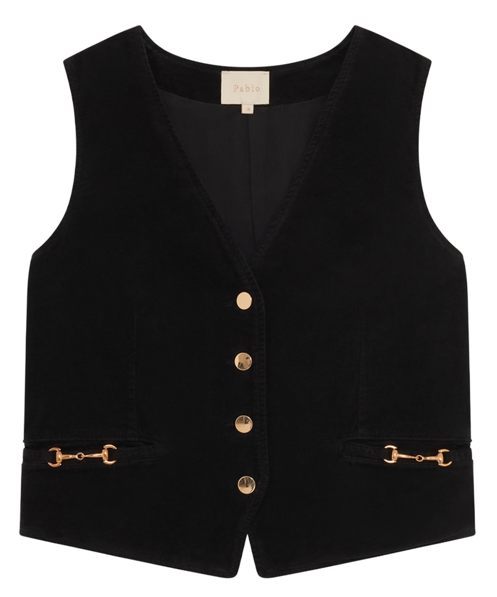 Giletje met V-hals PABLO Zwart