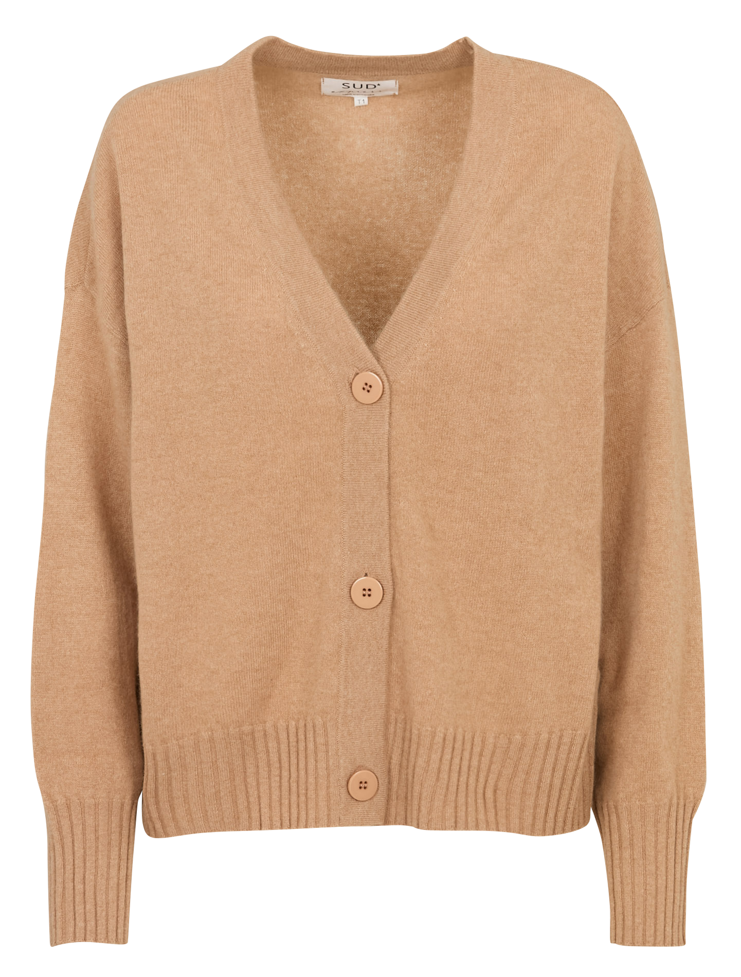 Fließendes Kaschmir-Weste mit V-Ausschnitt SUD EXPRESS Beige