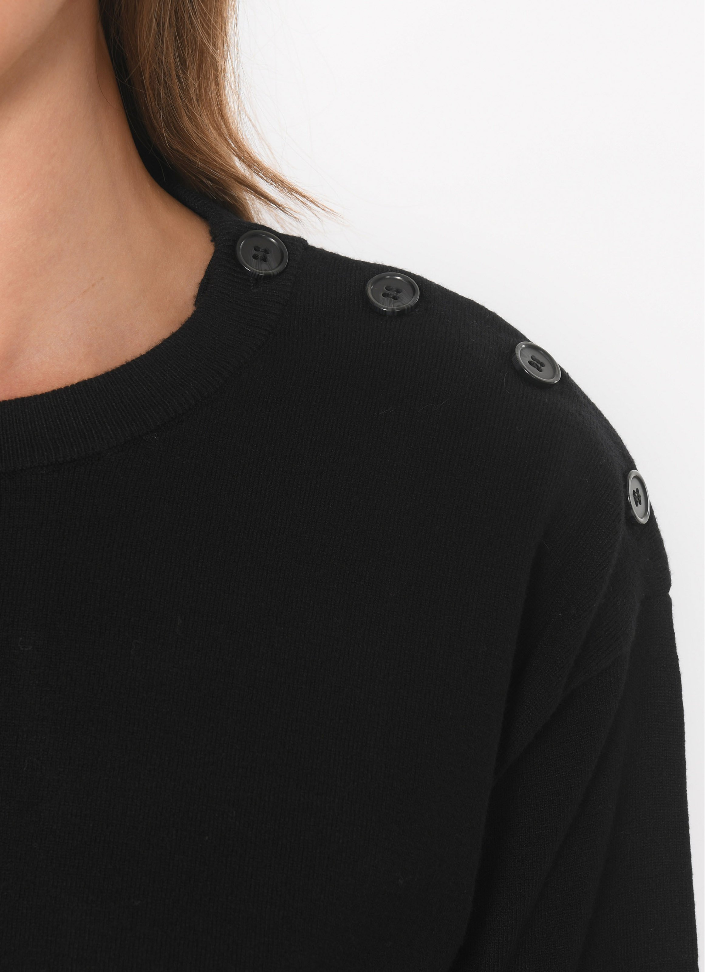 Kurzärmliger Pullover mit Rundhalsausschnitt KOOKAI Schwarz