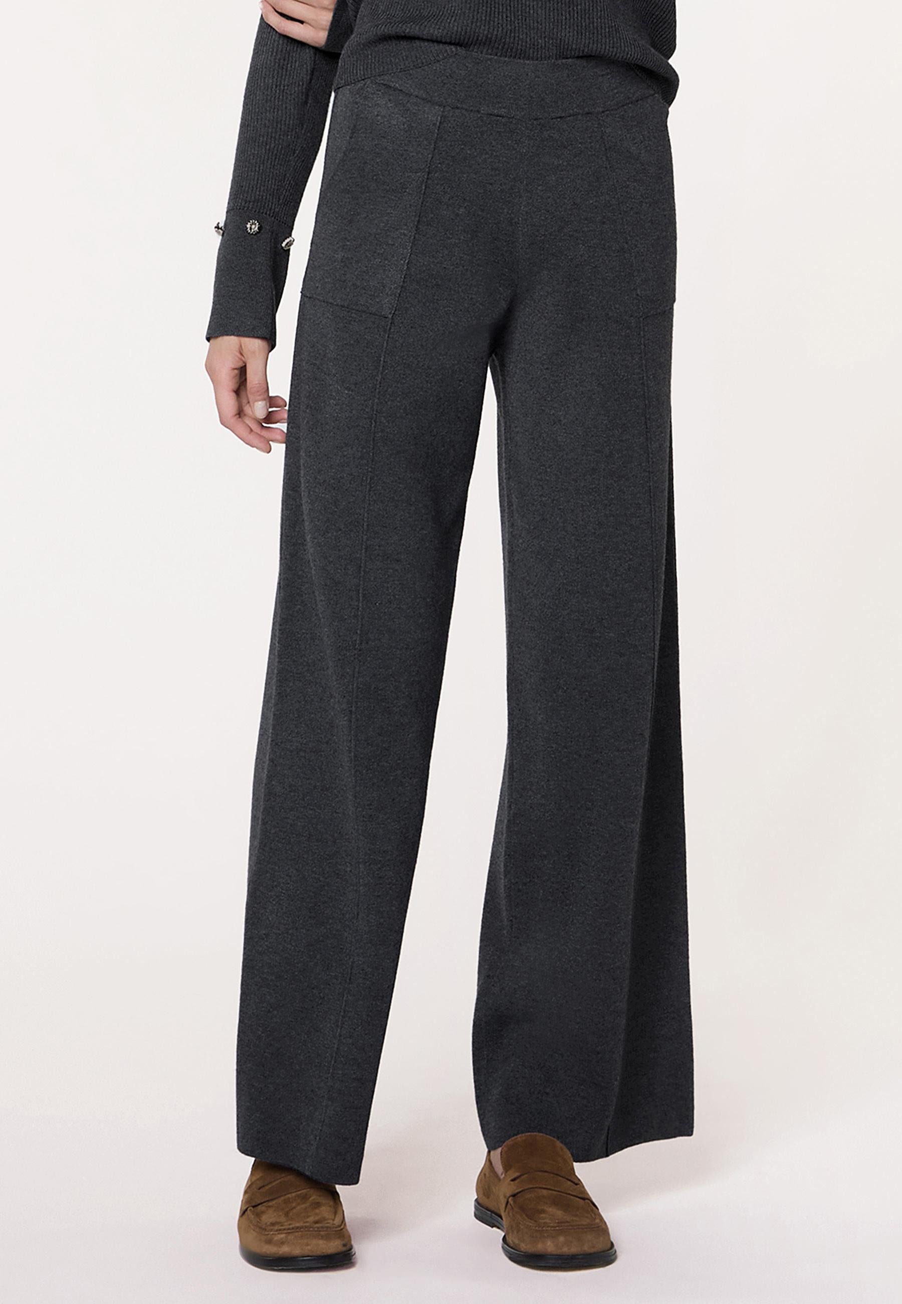 Wide-leg knit pants RODIER Grey