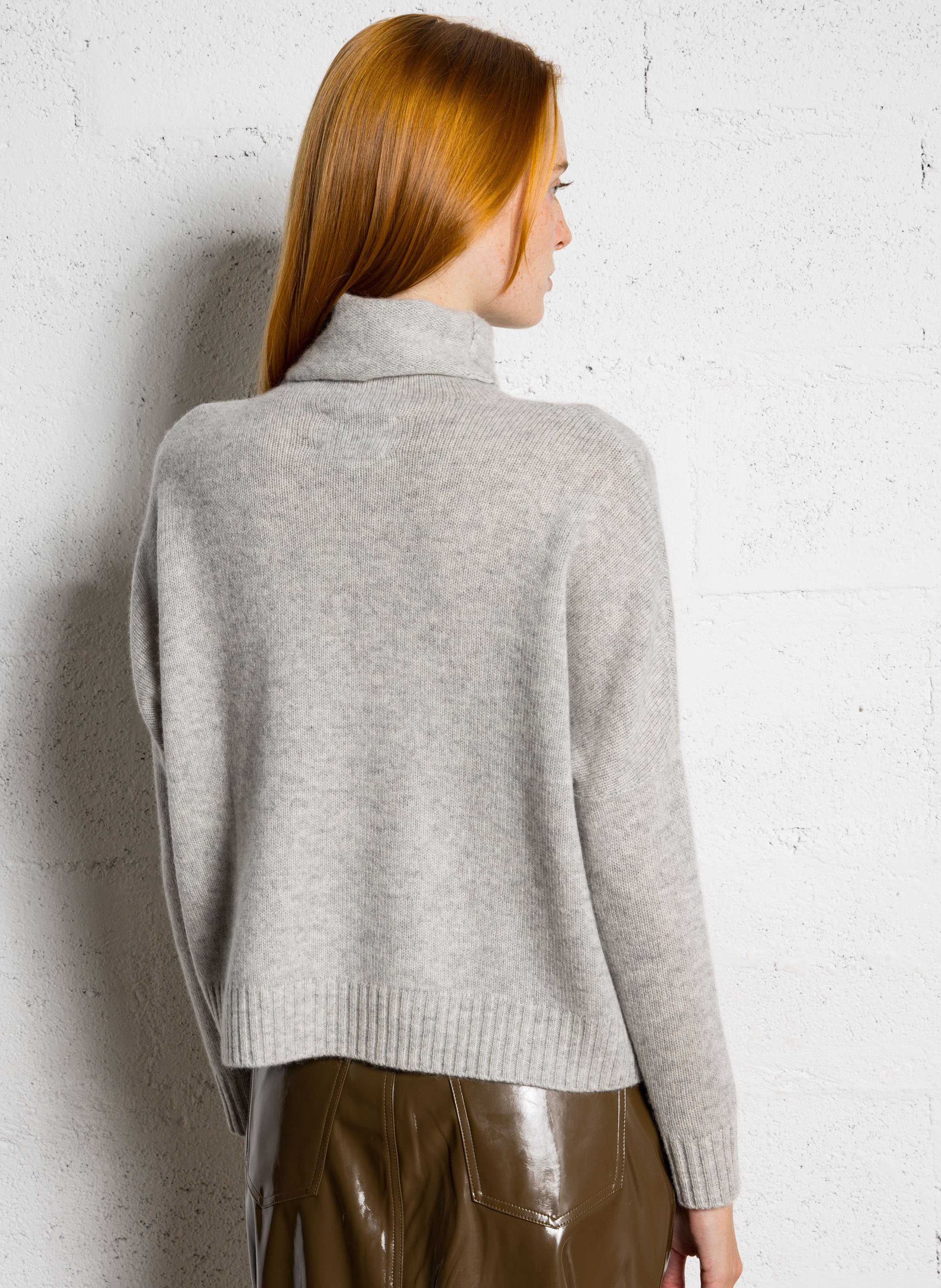 Pull col roulé en cachemire KUJTEN Beige