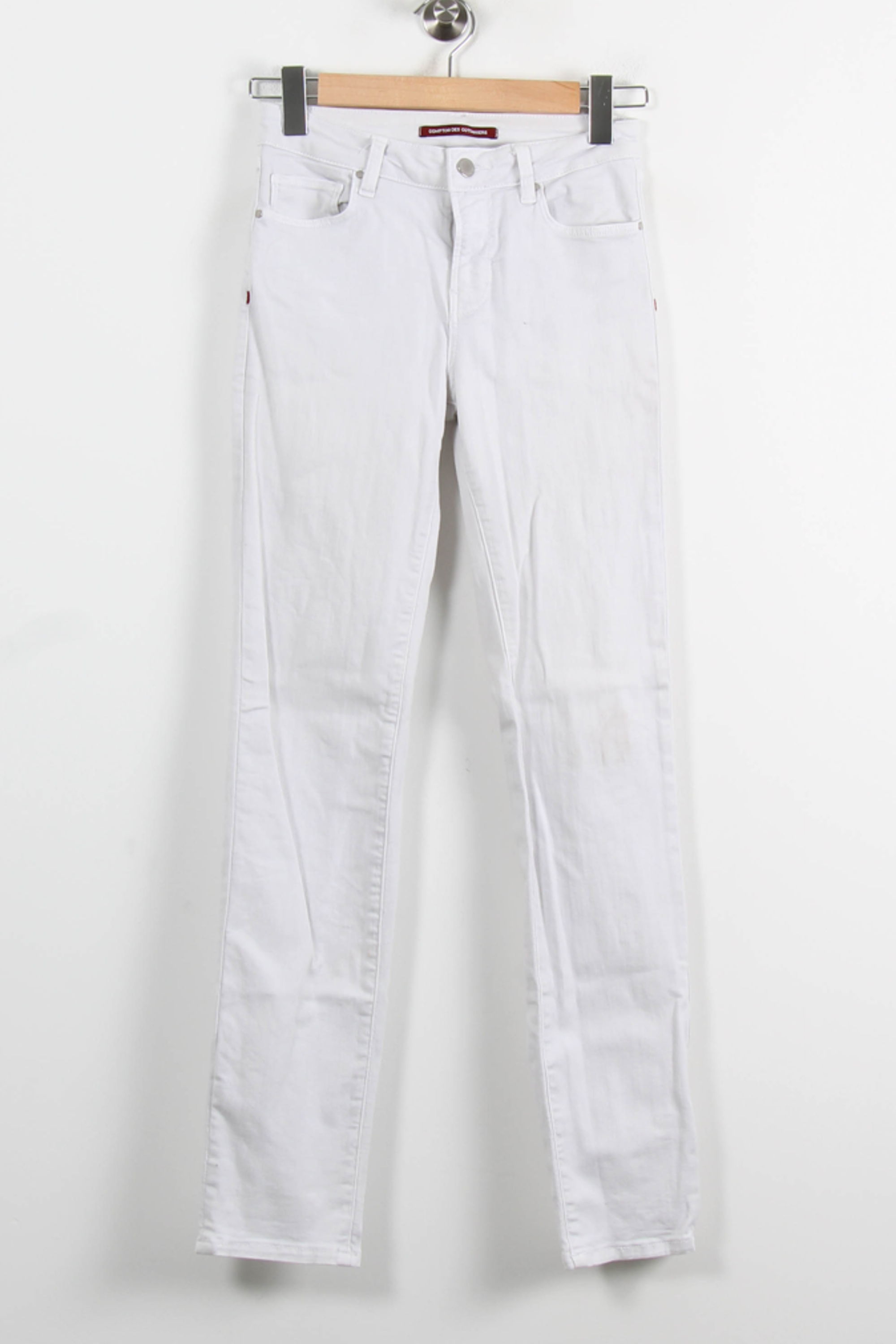 Cropped slim jeans with studs COMPTOIR DES COTONNIERS - Seconde main White