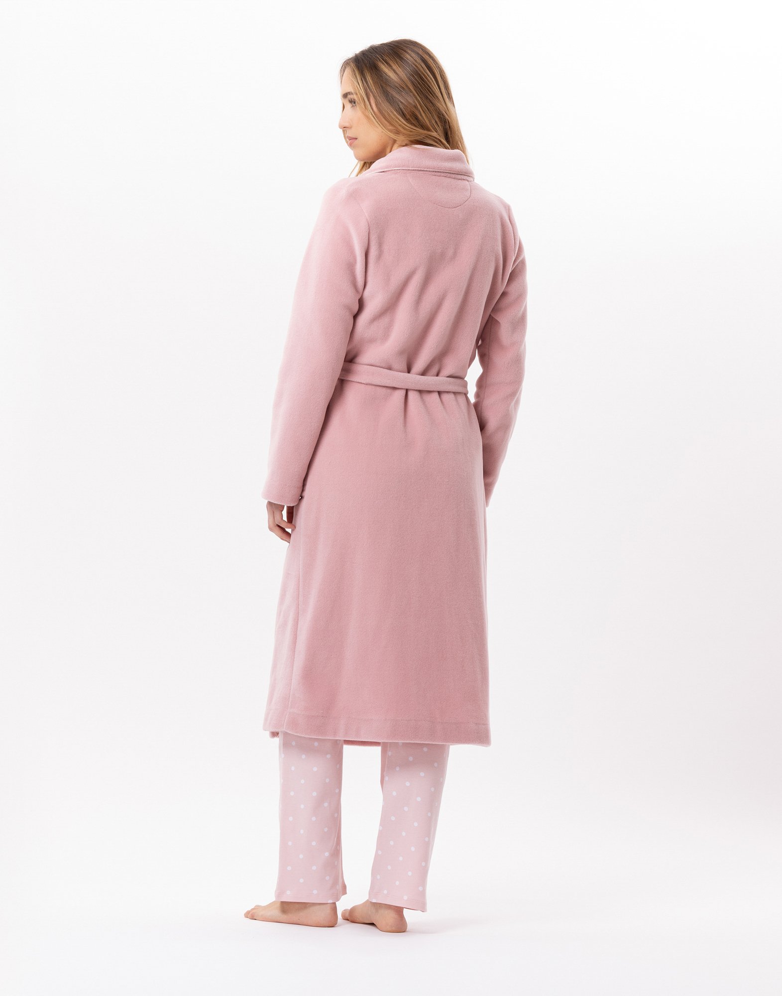 Crossed fleece dressing gown LE CHAT Pink