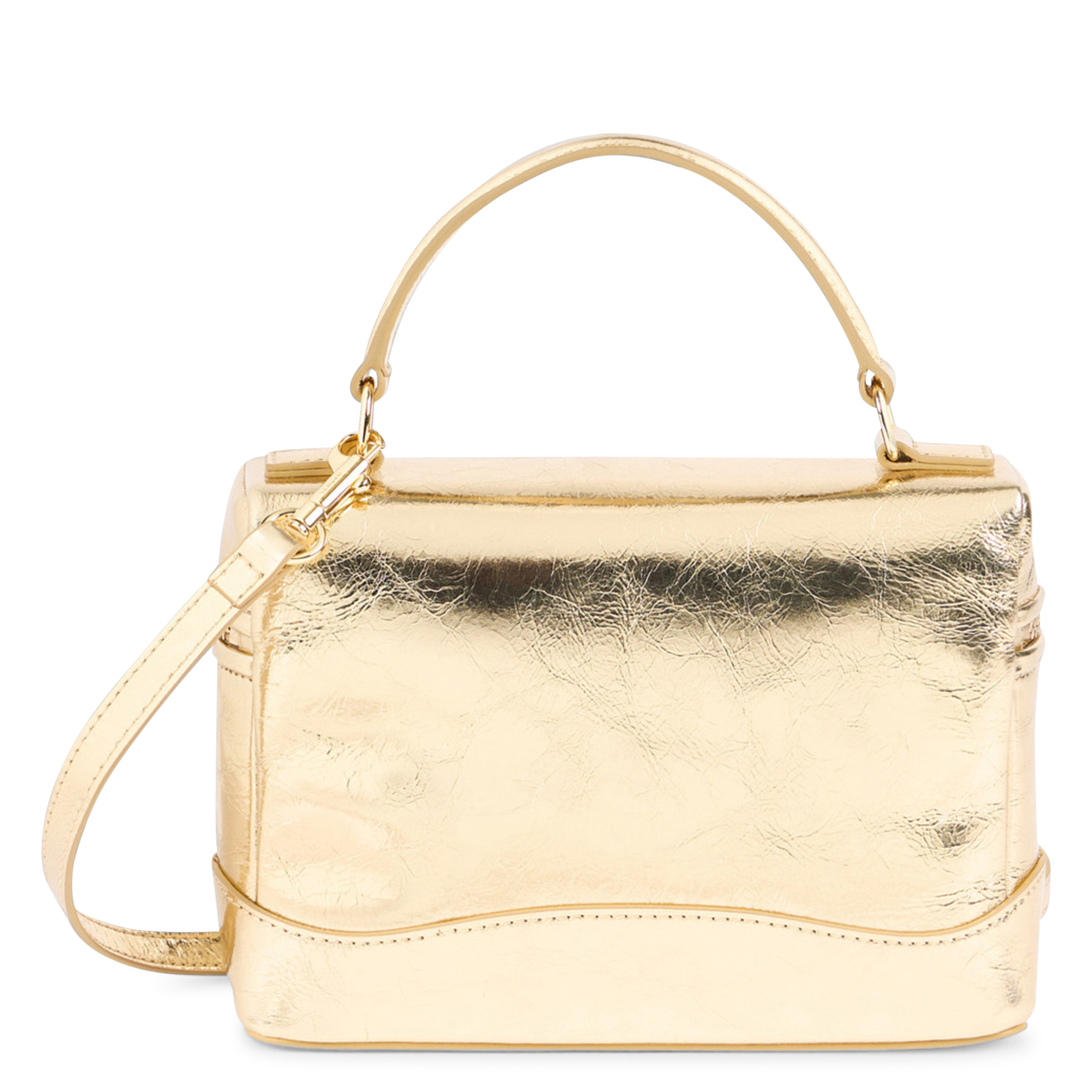 Bolso bandolera de piel brillante SANDRO Dorado