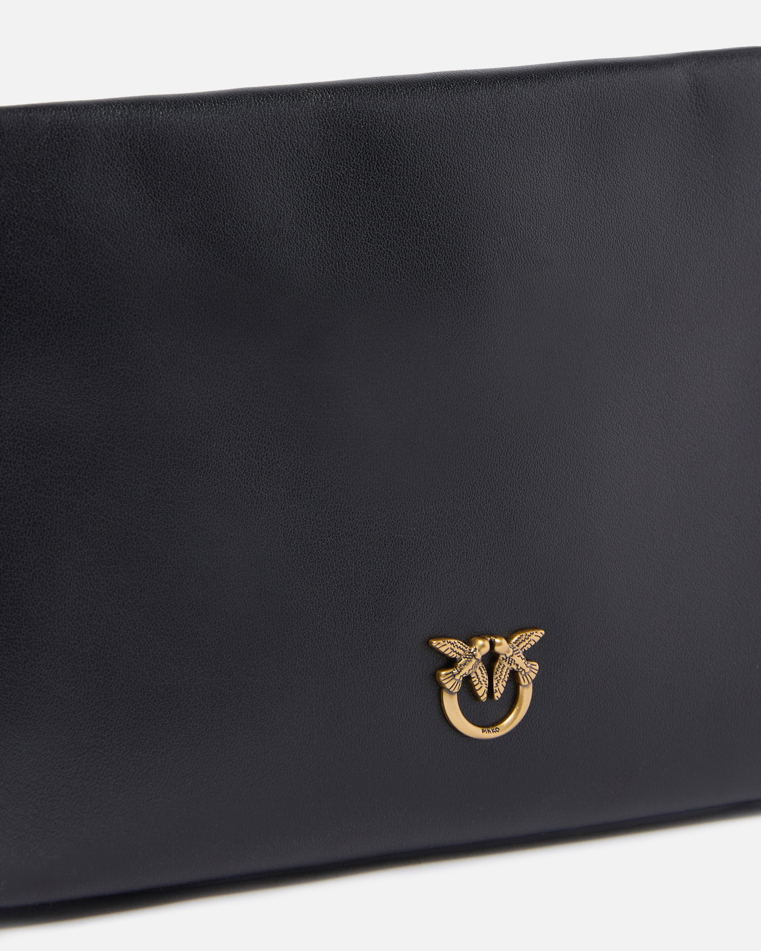 Mini one, two, three leather shoulder bag PINKO Black