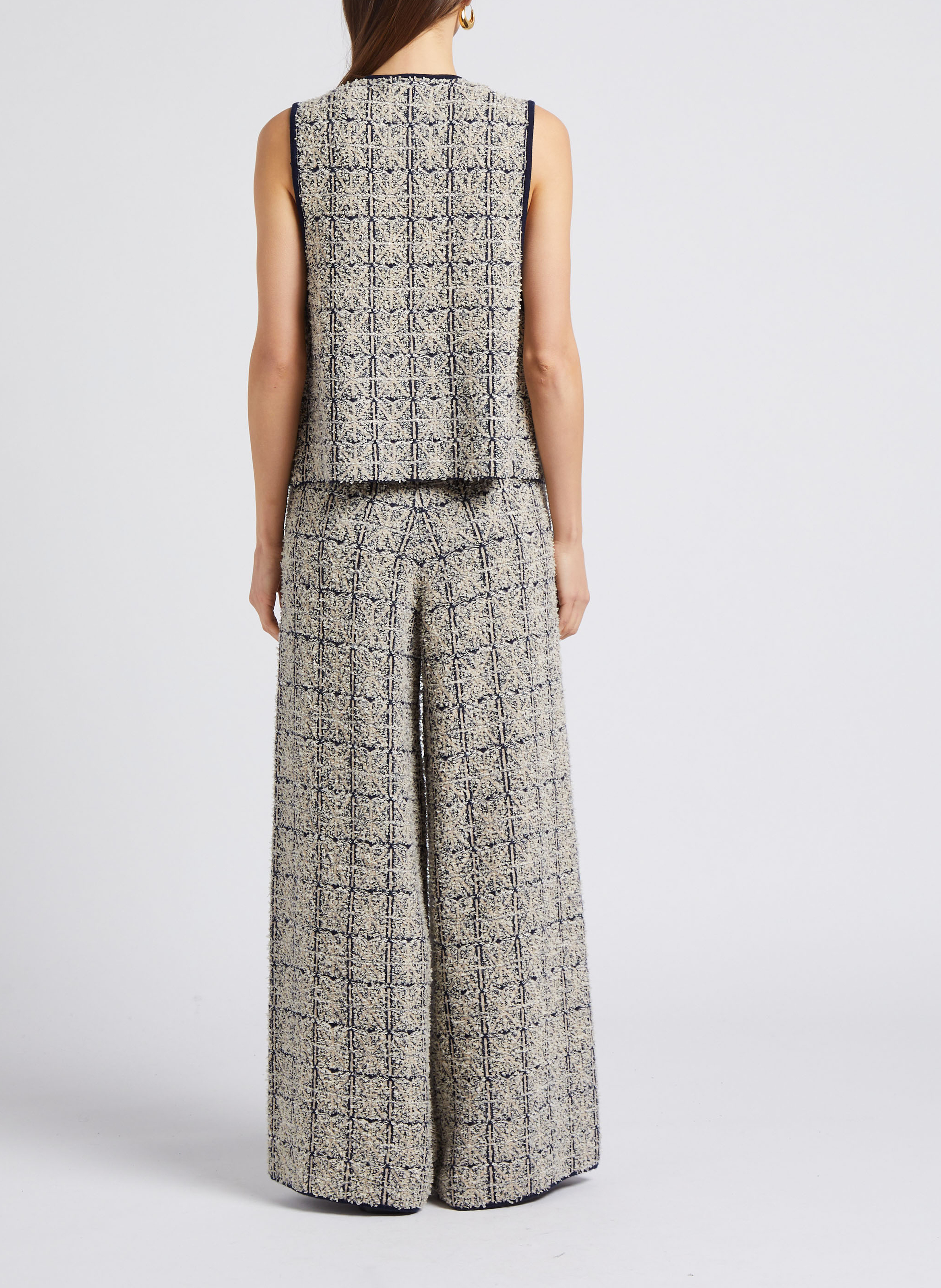 Gerade geschnittene Strickjacke aus Wollmix MES DEMOISELLES Schwarz