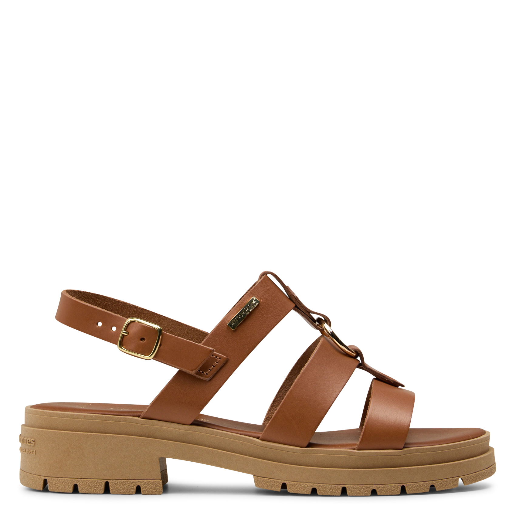 Sandales plates à lanières en cuir LES TROPEZIENNES PAR M.BELARBI Marron