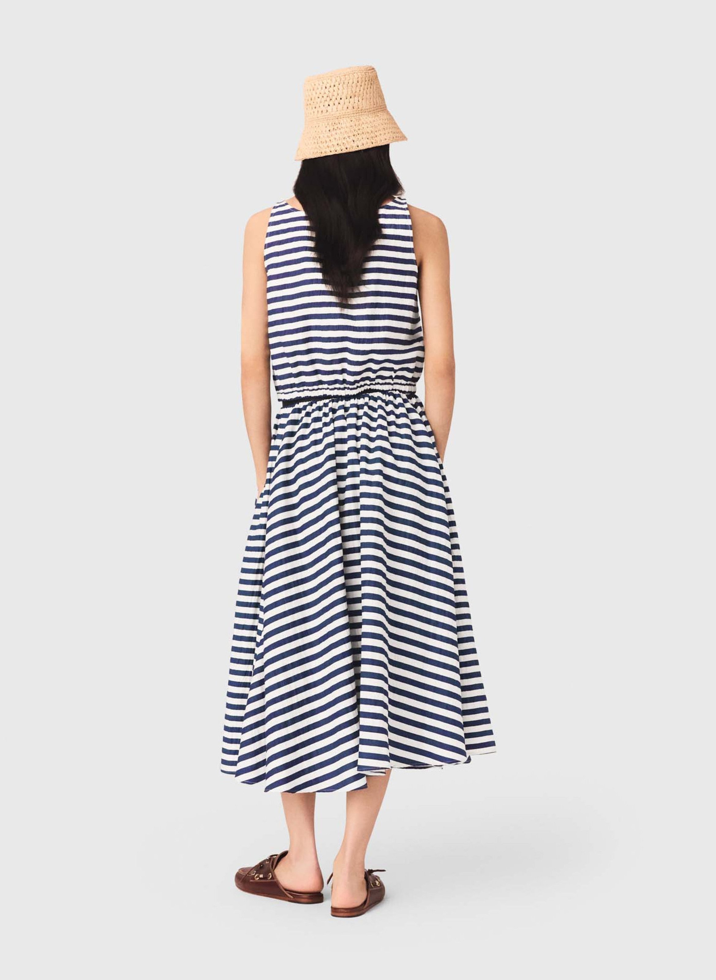 Round-neck straight crop top MAJE White