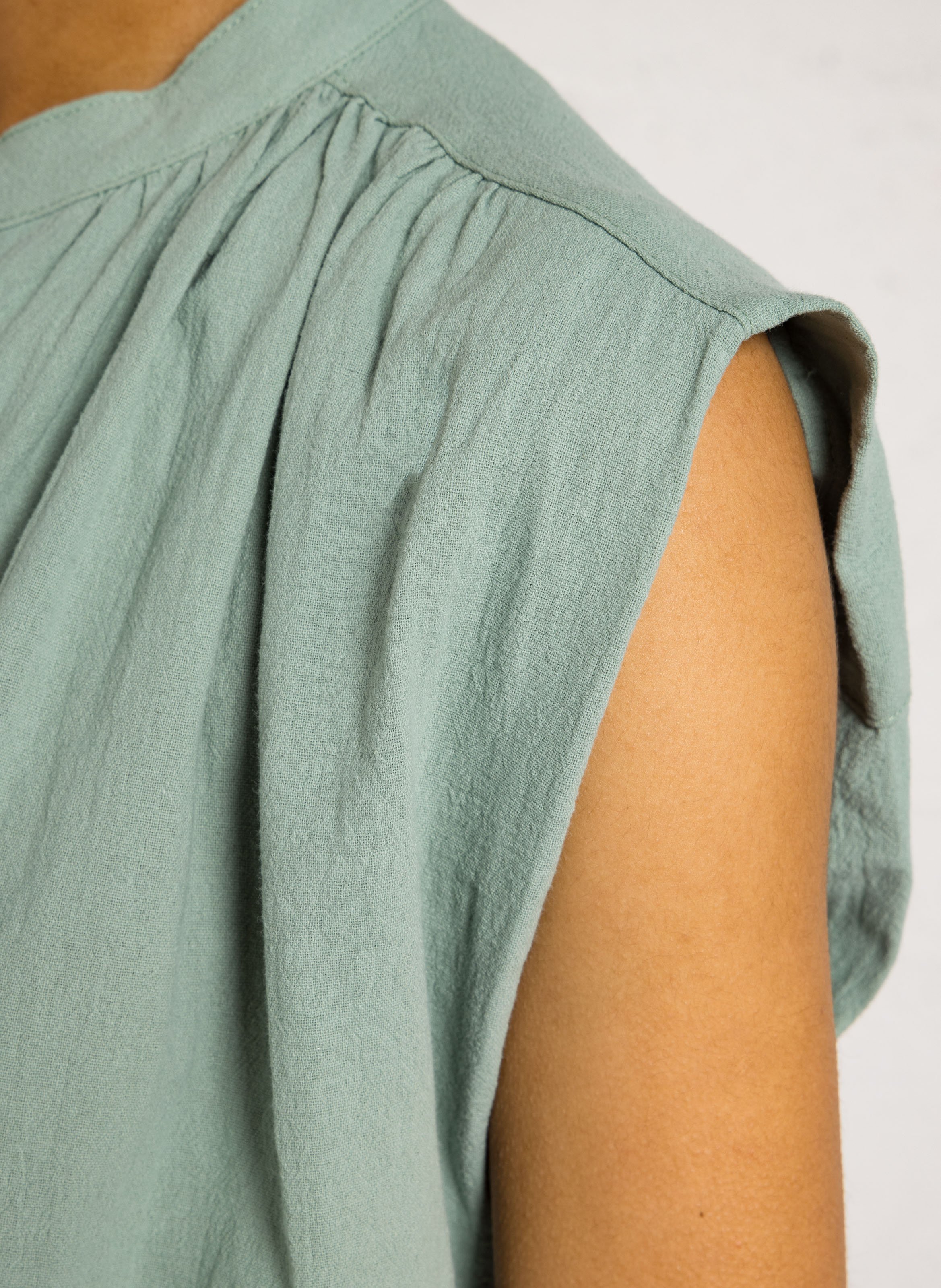 Ruimvallende, katoenen blouse THE KORNER Blauw