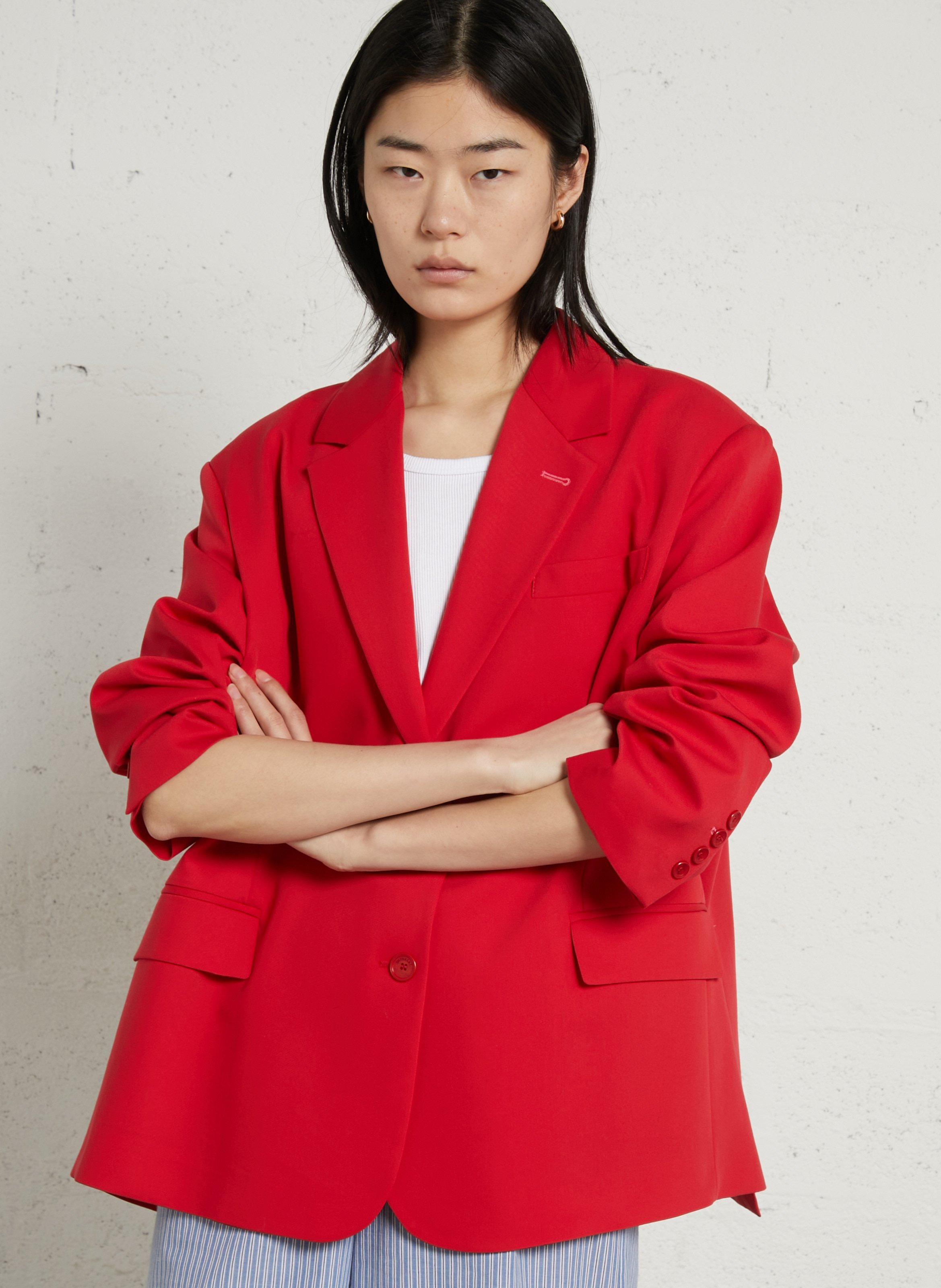 Oversized jasje met reverskraag IMPERIAL Rood