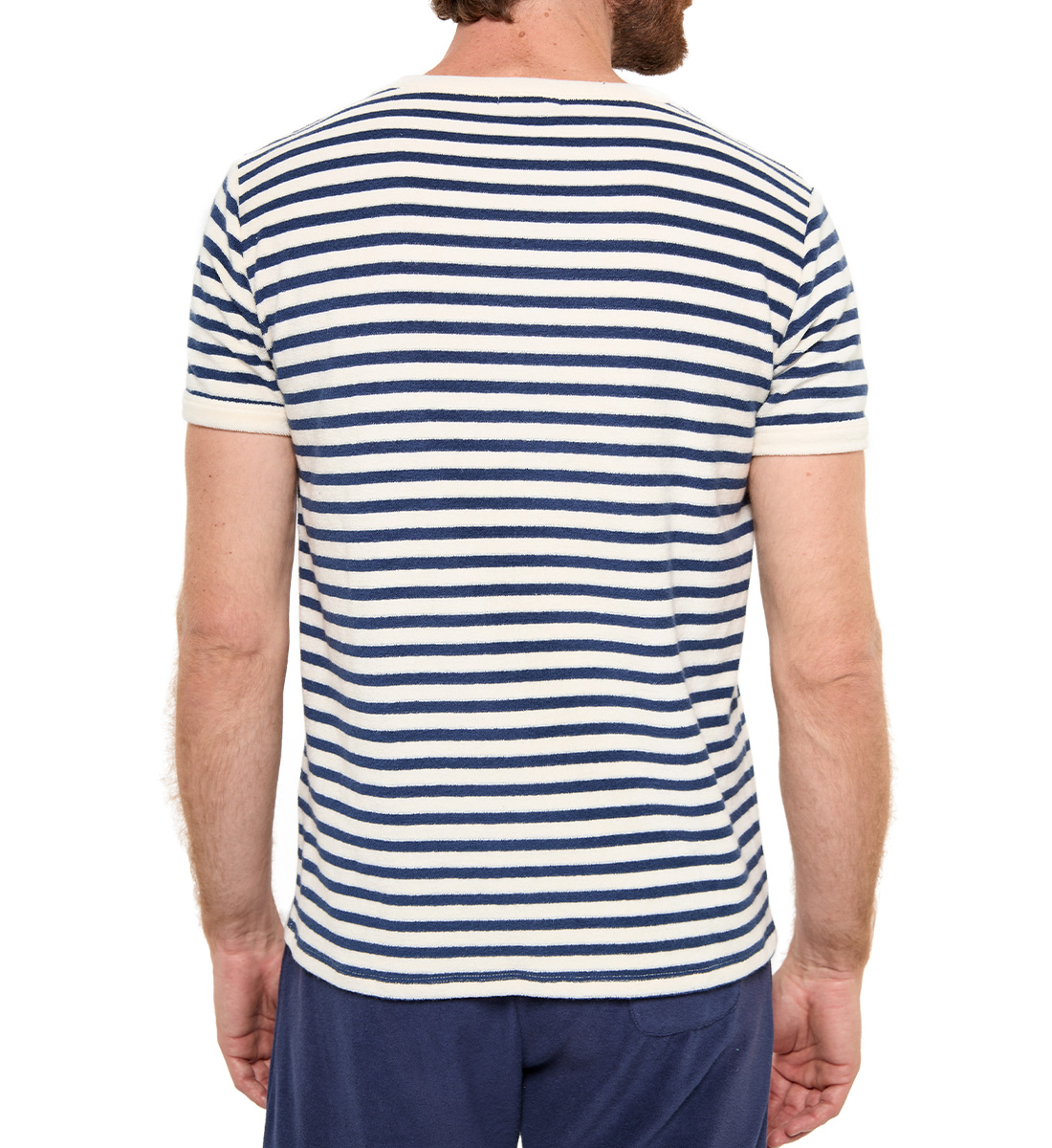Striped terry cloth T-shirt GILI'S Blue