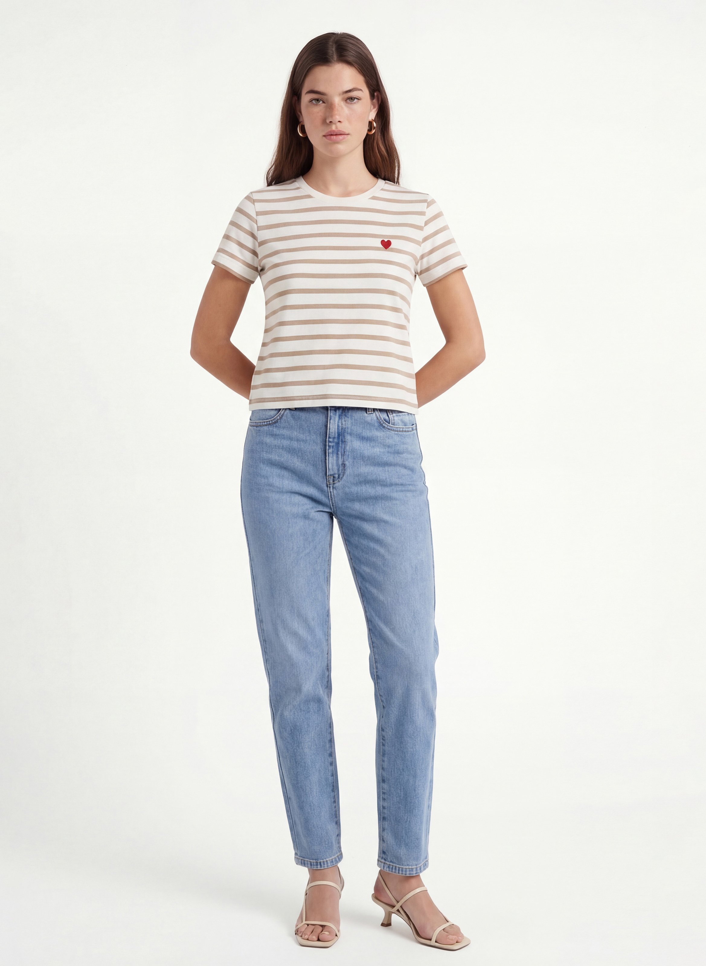 Tee-shirt col rond en coton KOOKAI Blanc