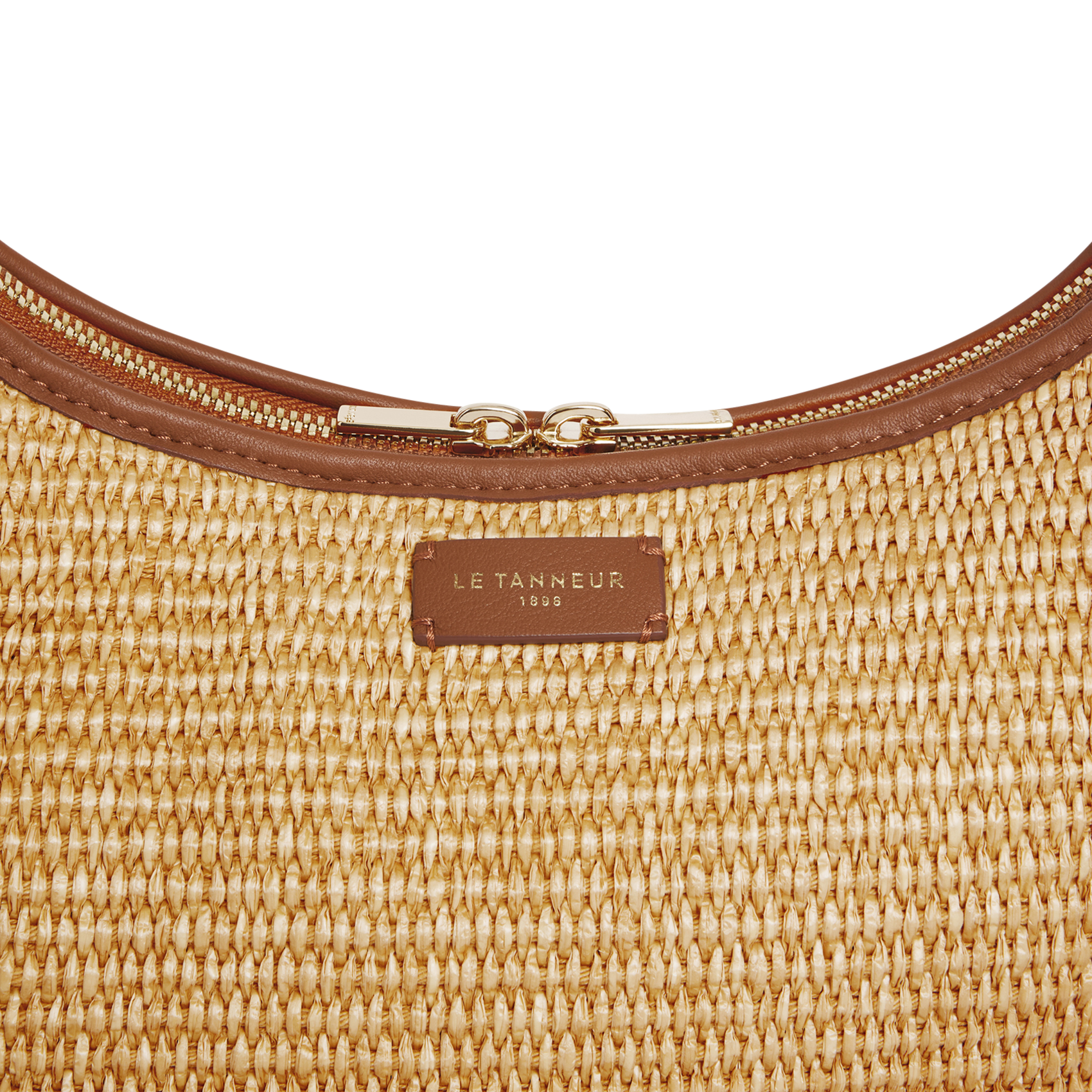 Kleine Hobo-Tasche aus Leder LE TANNEUR Beige