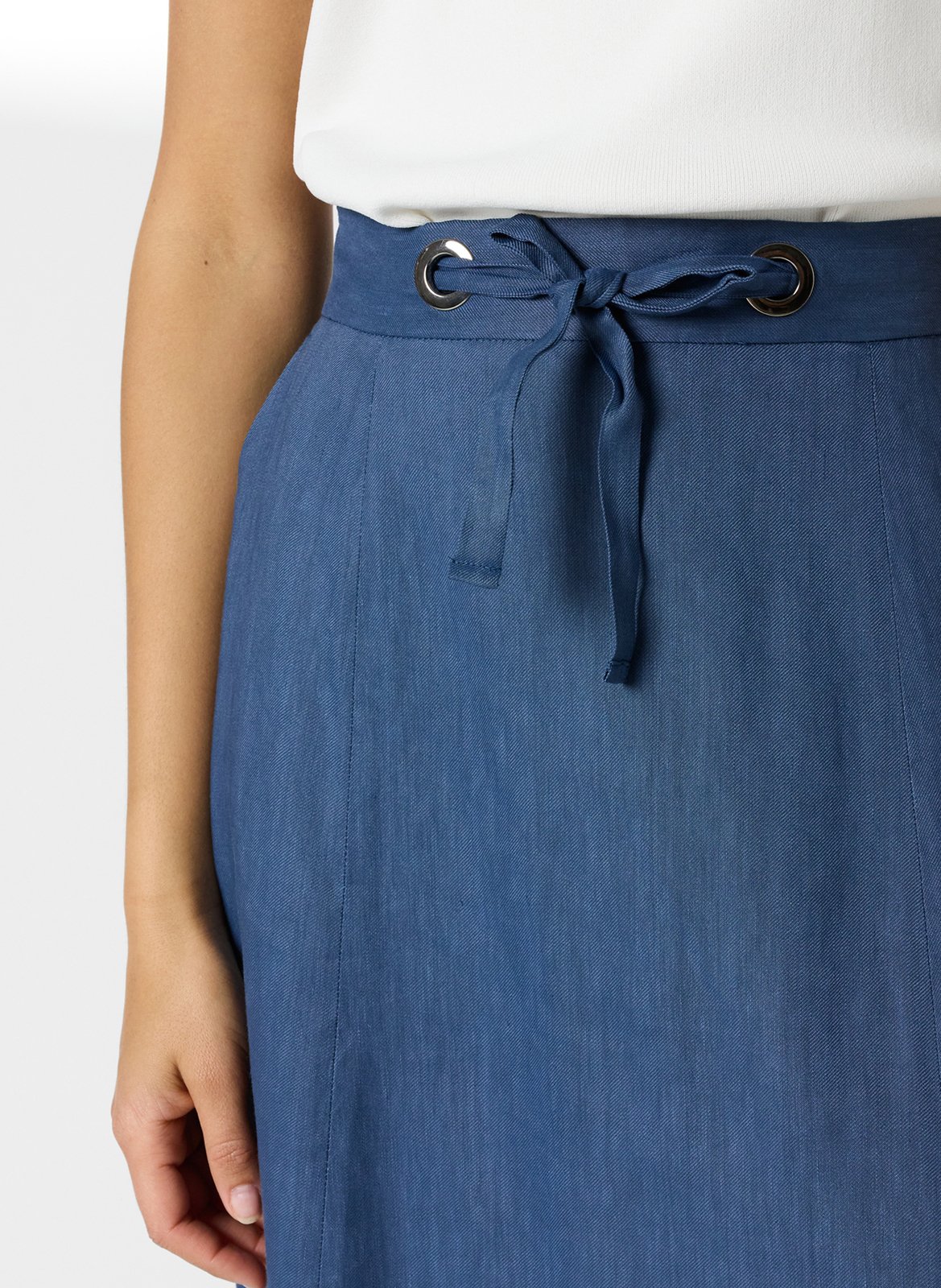 Jupe mi-longue évasée unie GERARD DAREL Bleu