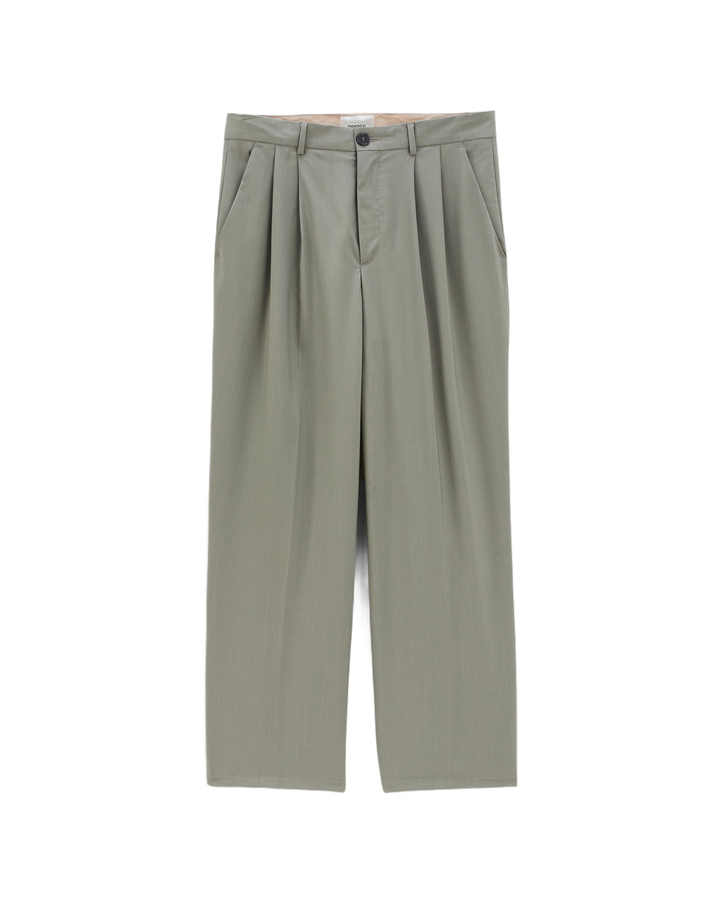 Pleated trousers Eucalyptus Noyoco Green