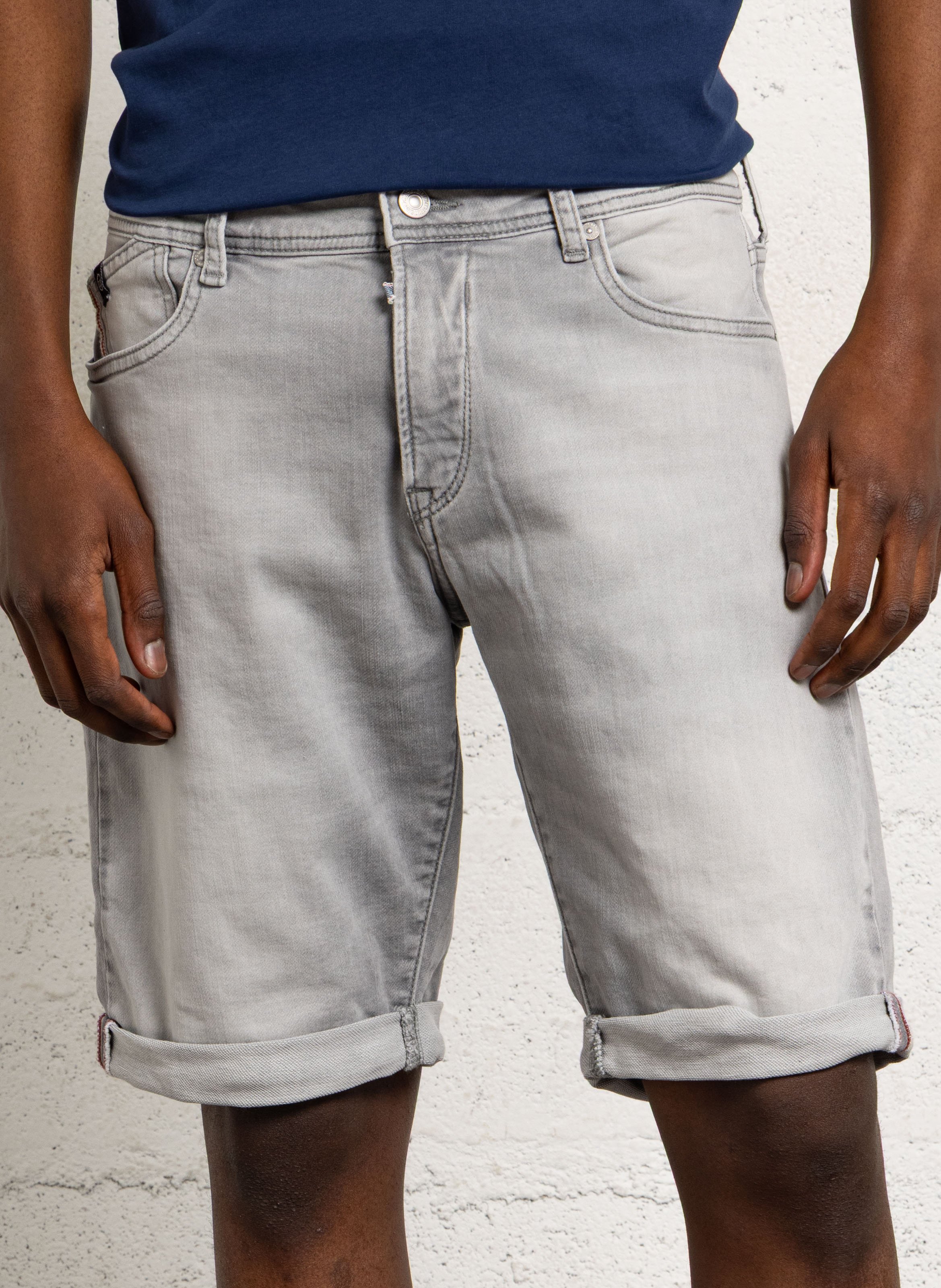 Bermuda en denim LE TEMPS DES CERISES Gris