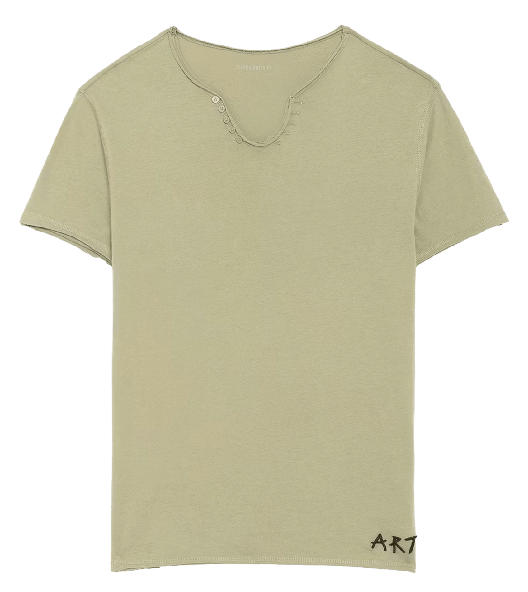 V-neck organic cotton T-shirt ZADIG&VOLTAIRE Green