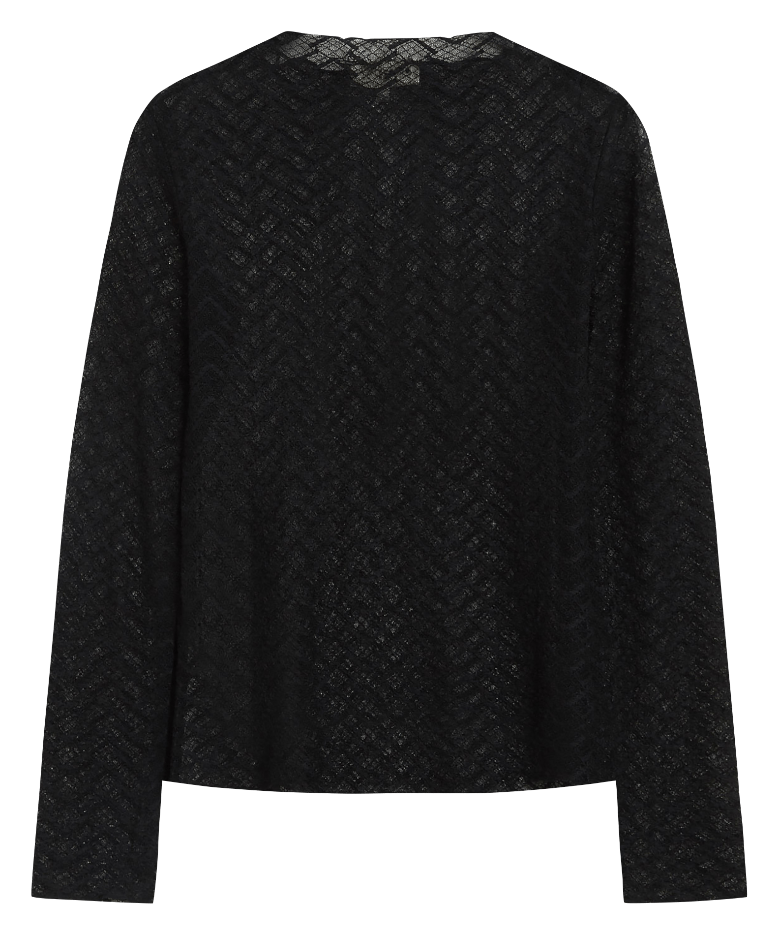 Straight round-neck lace top | Black GRACE ET MILA Women