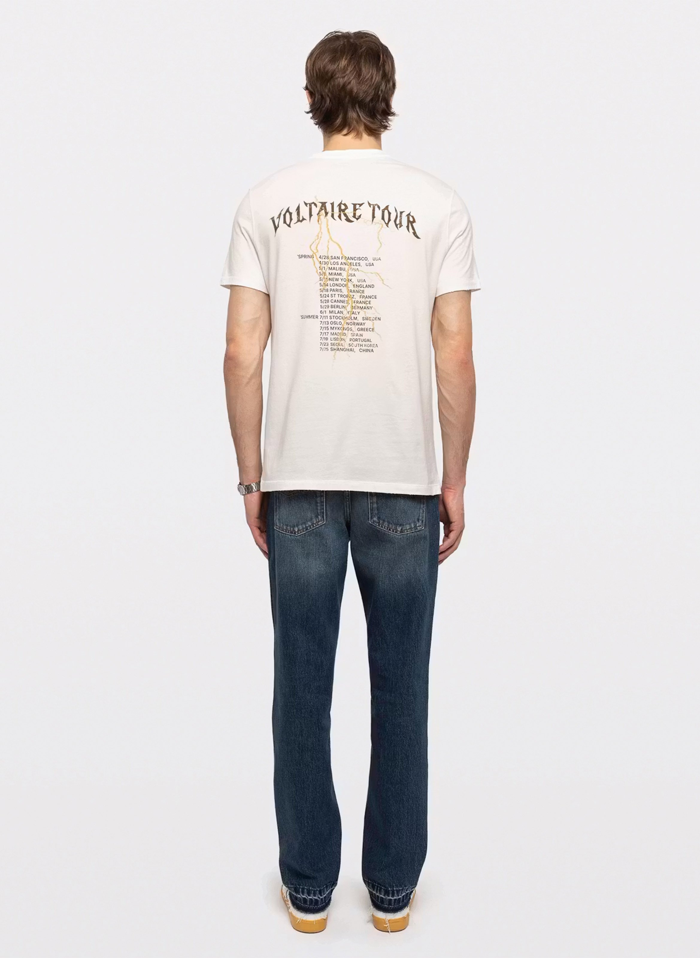 T-shirt scollo tondo serigrafata in cotone ZADIG&VOLTAIRE Bianco