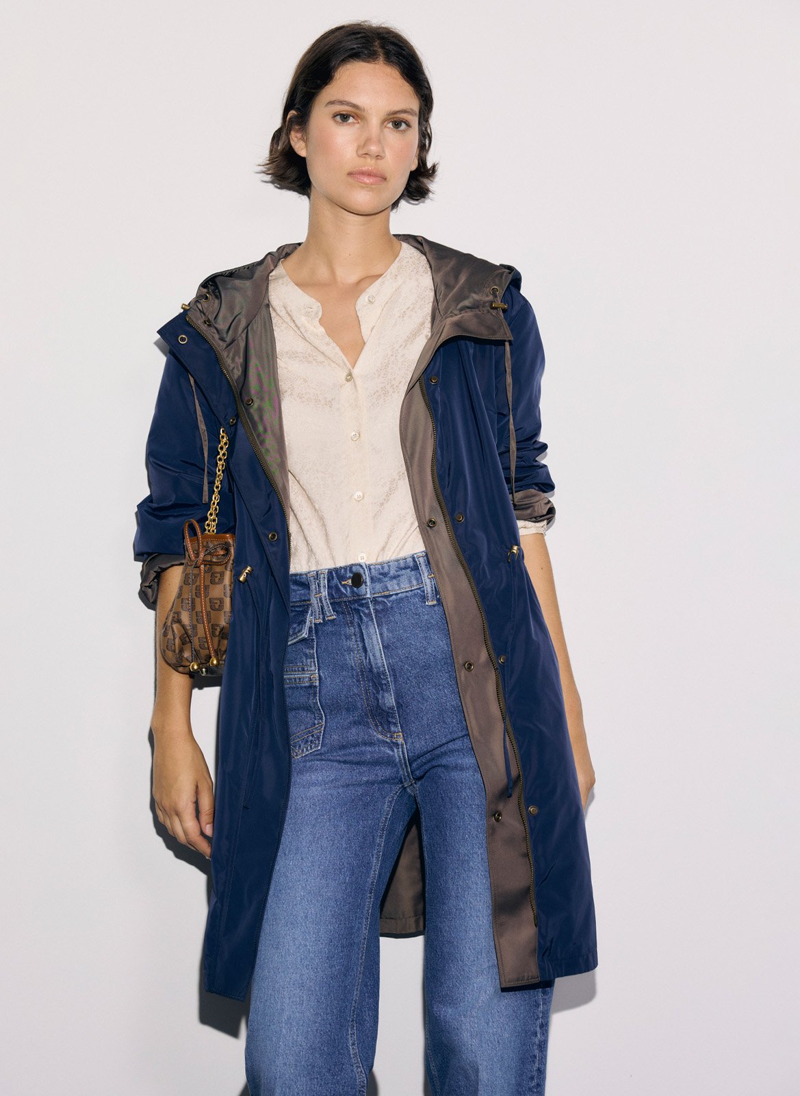 Gerade geschnittener Kapuzenparka GERARD DAREL Braun