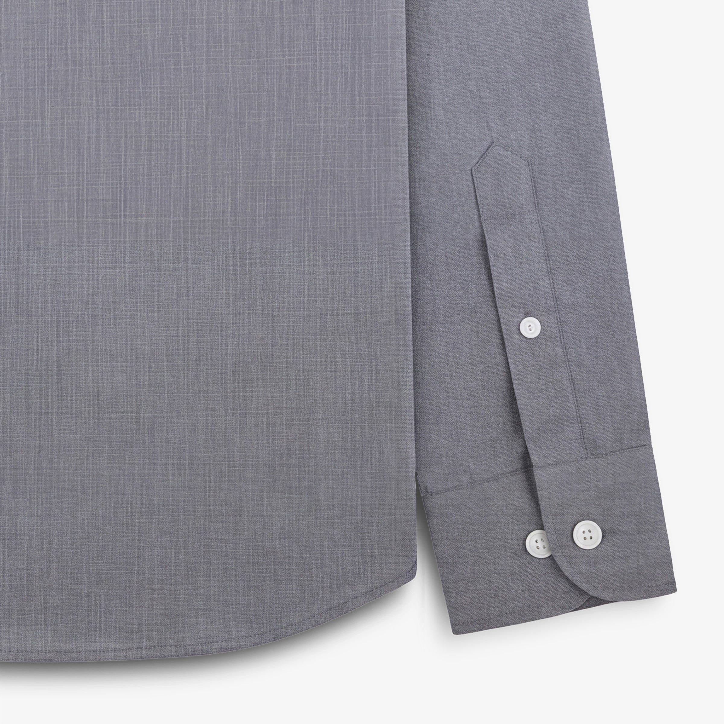 Chemise grise à manches longues en coton avec poche poitrine SERGE BLANCO Gris
