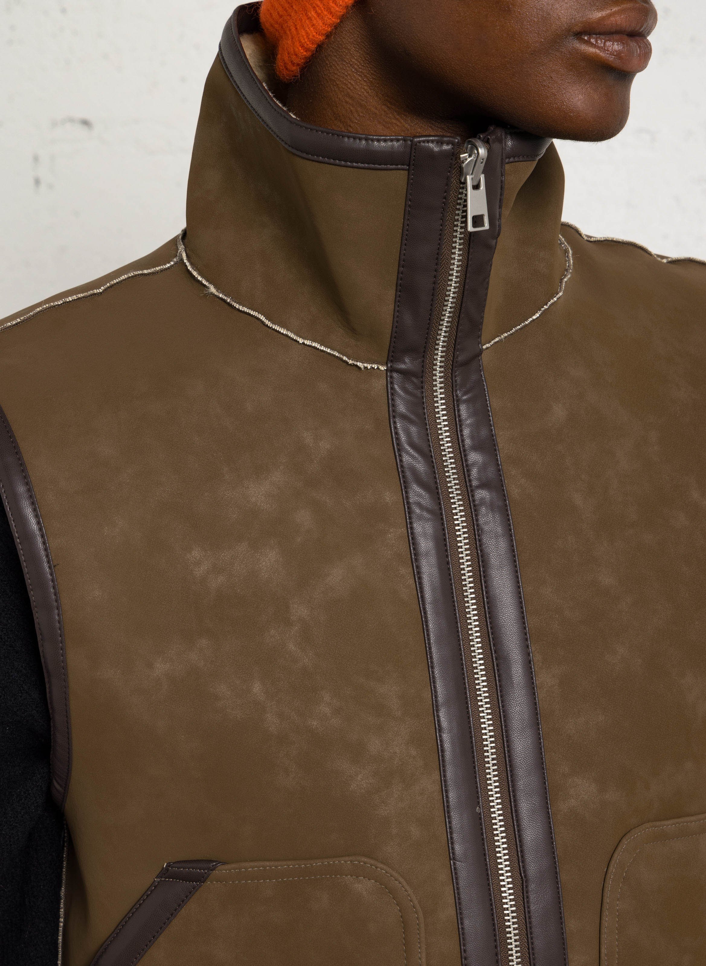 Veste col montant  BELLEROSE Kaki
