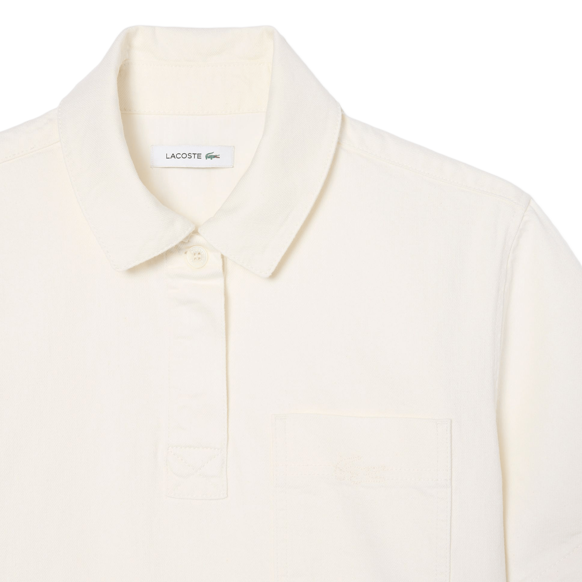Weites Baumwollkleid LACOSTE Weiss