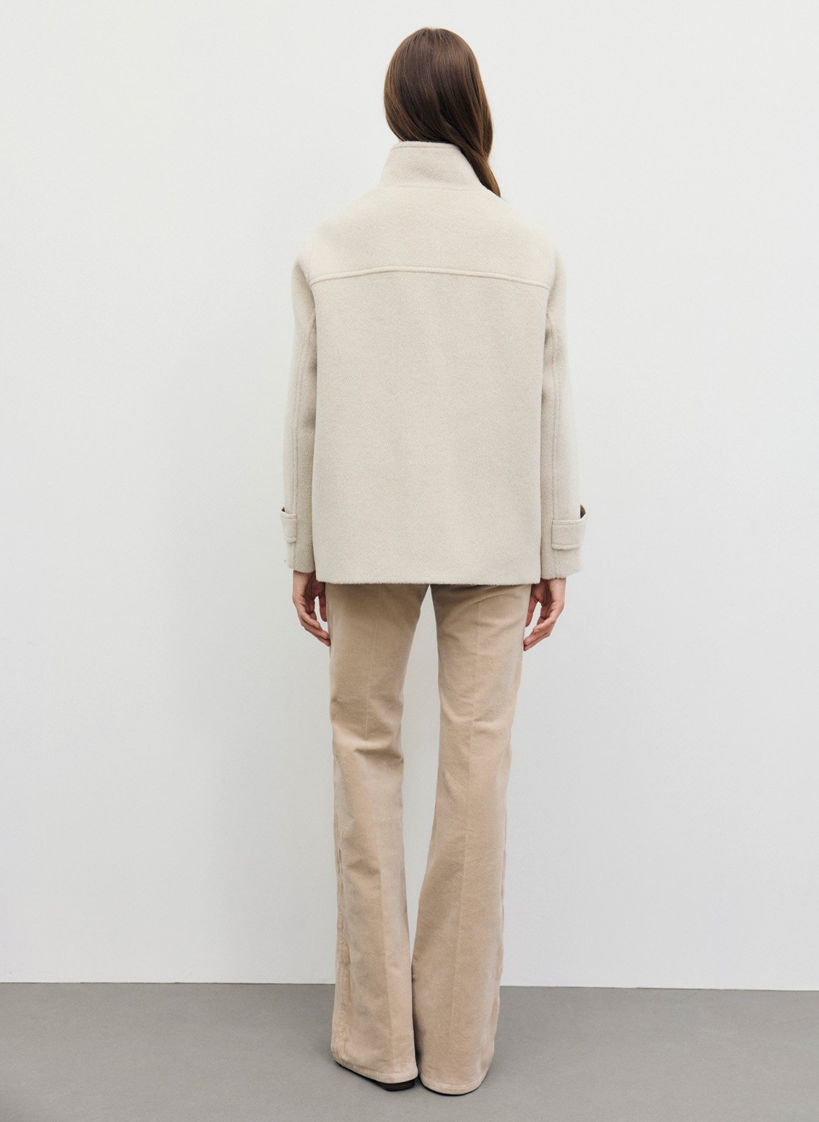 Gerader Mantel aus Wollmix mit Stehkragen GERARD DAREL Beige