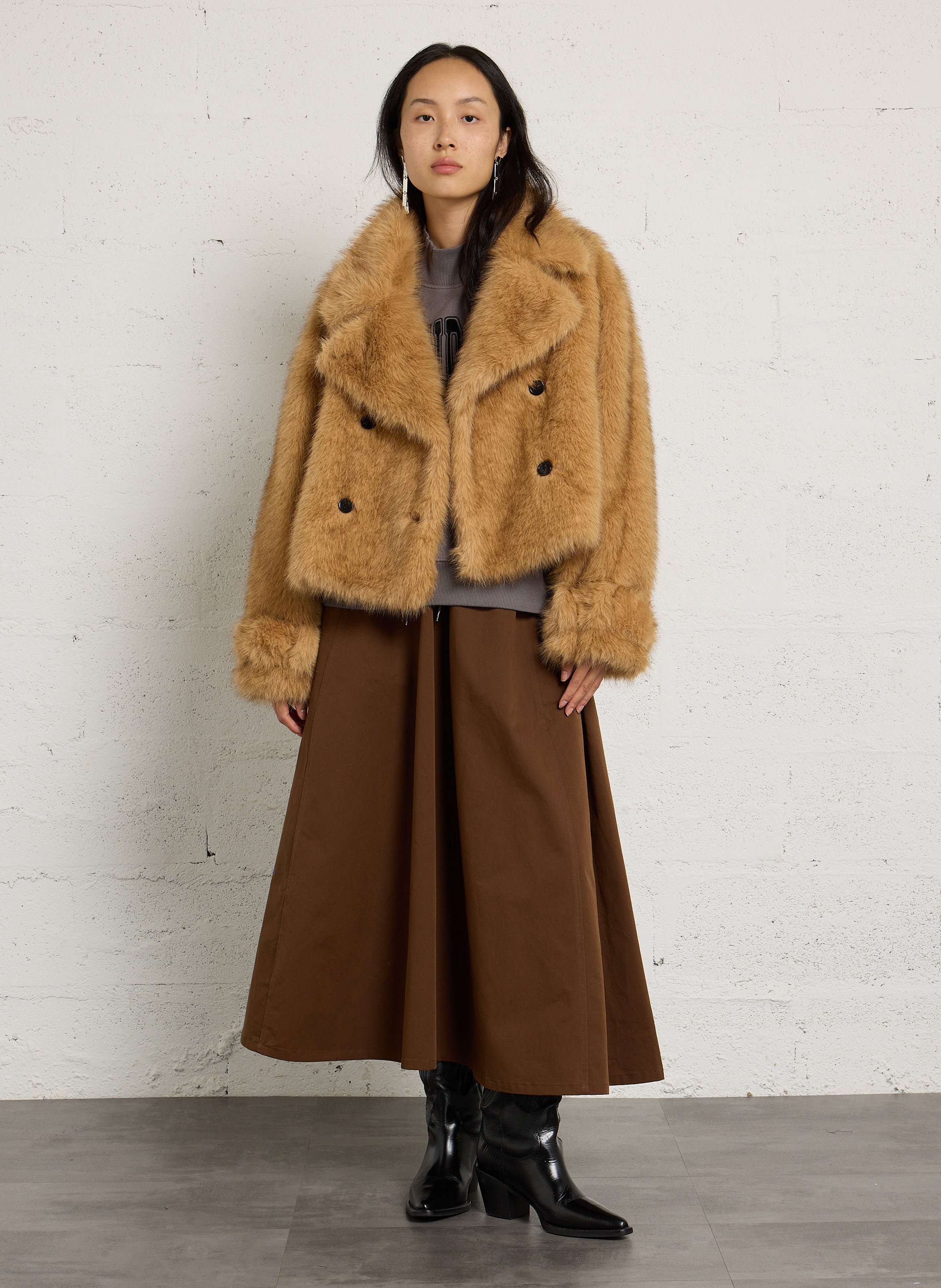 Ruime jas van synthetisch bont BELLEROSE Veelkleurig