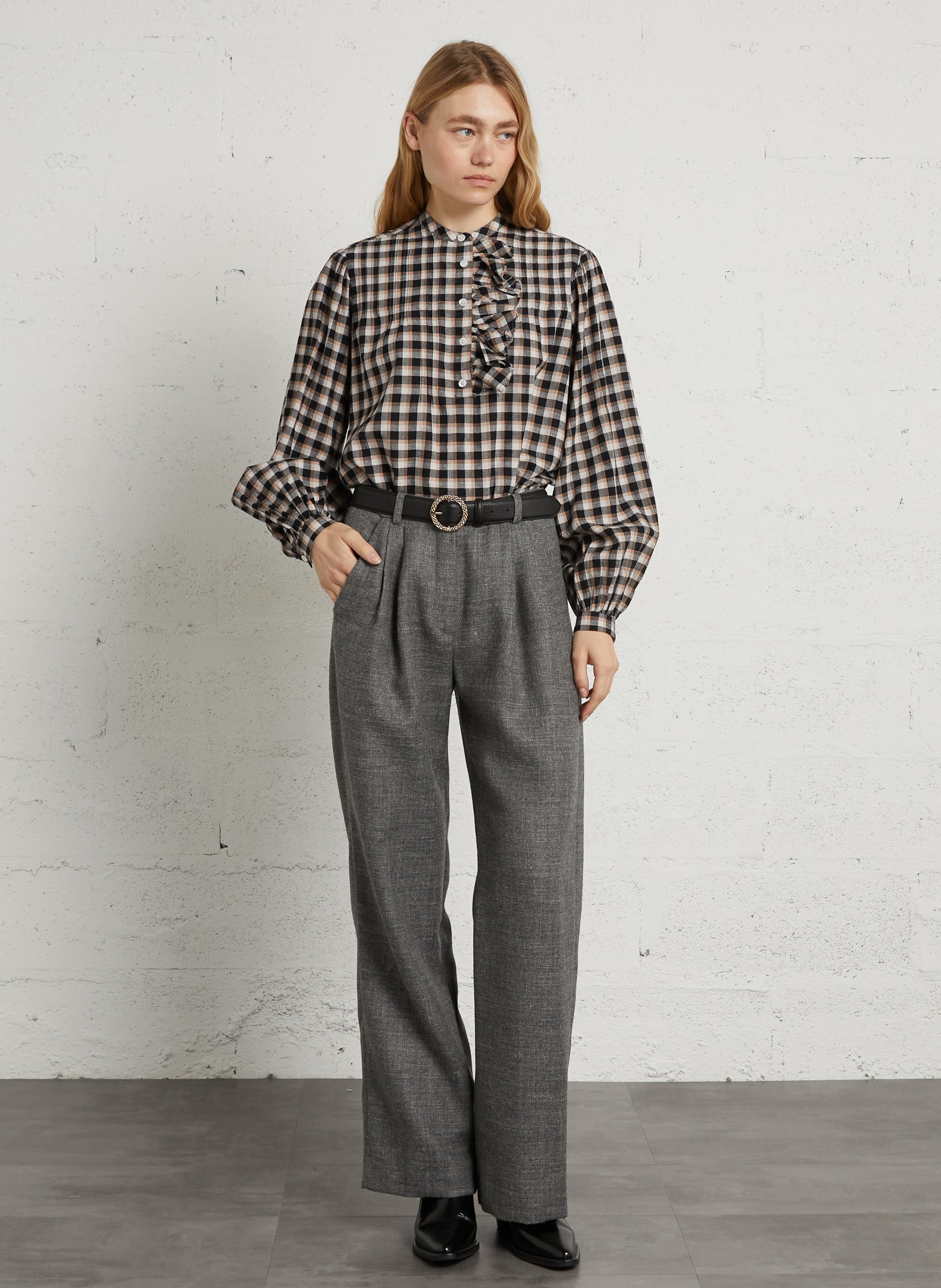 Straight suit trousers DIEGA Grey