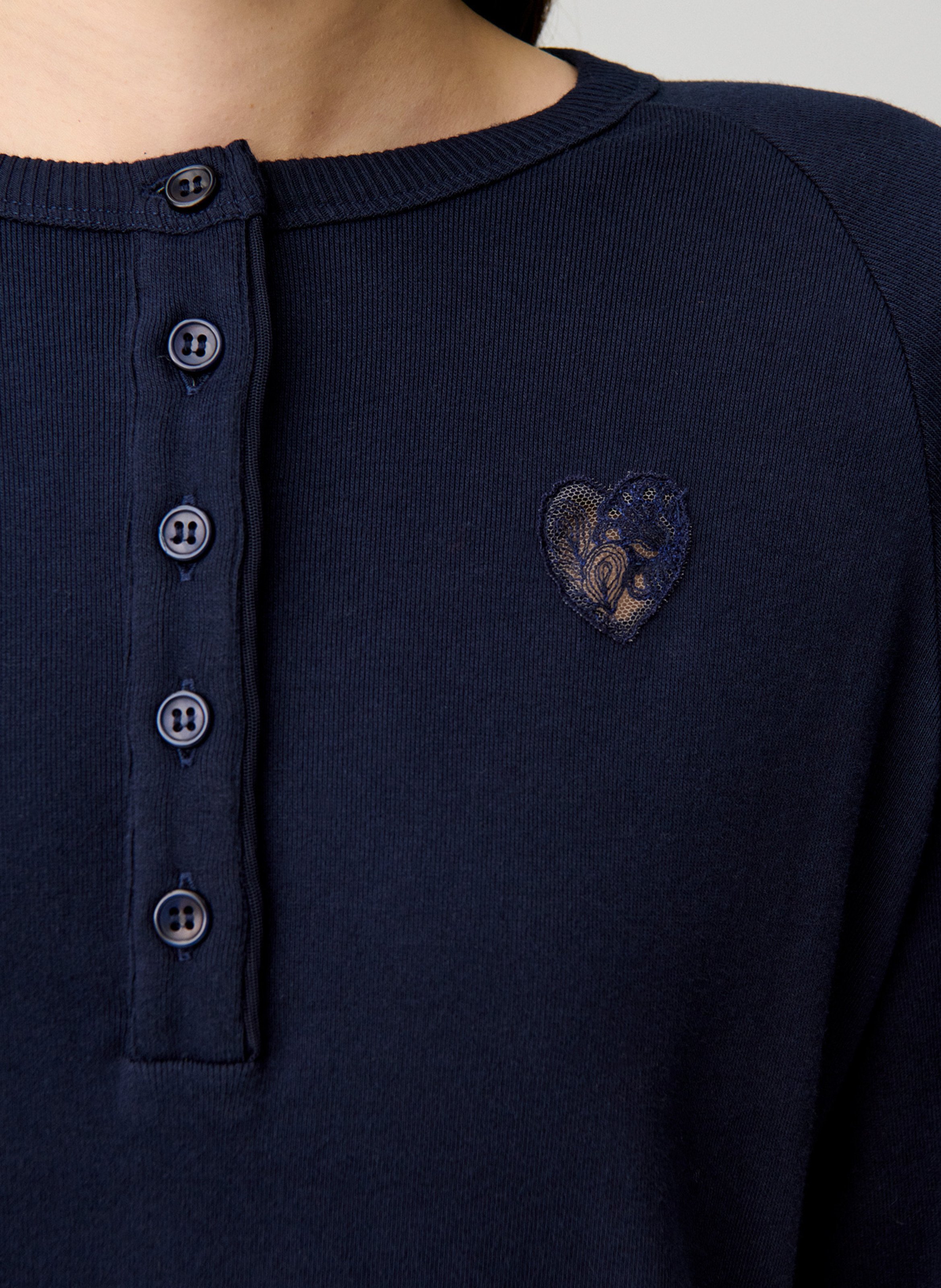 Rechte katoenen top CLAUDIE PIERLOT Blauw