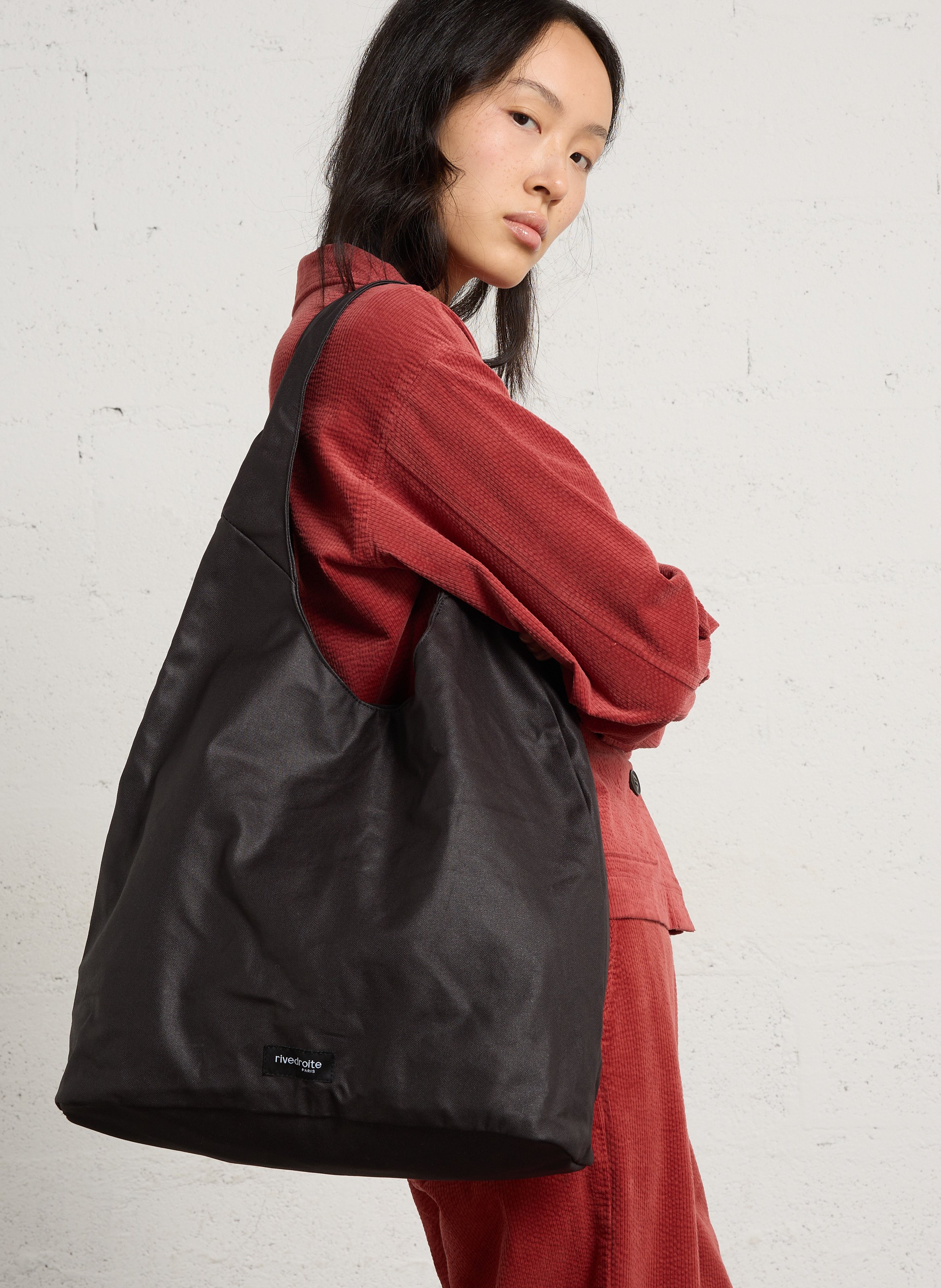 Shopper aus Bio-Baumwolle RIVEDROITE PARIS Schwarz
