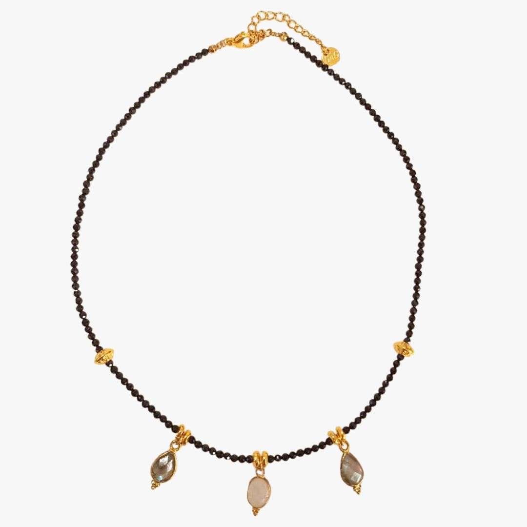 Spinel necklace GINANDGER Black