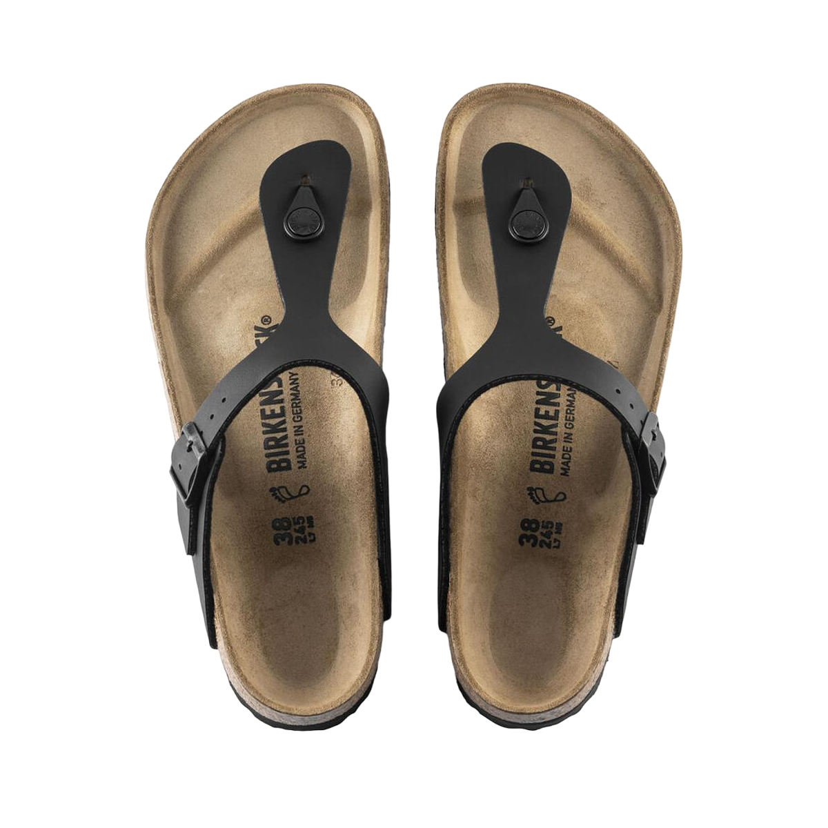 Faux leather sandals Black