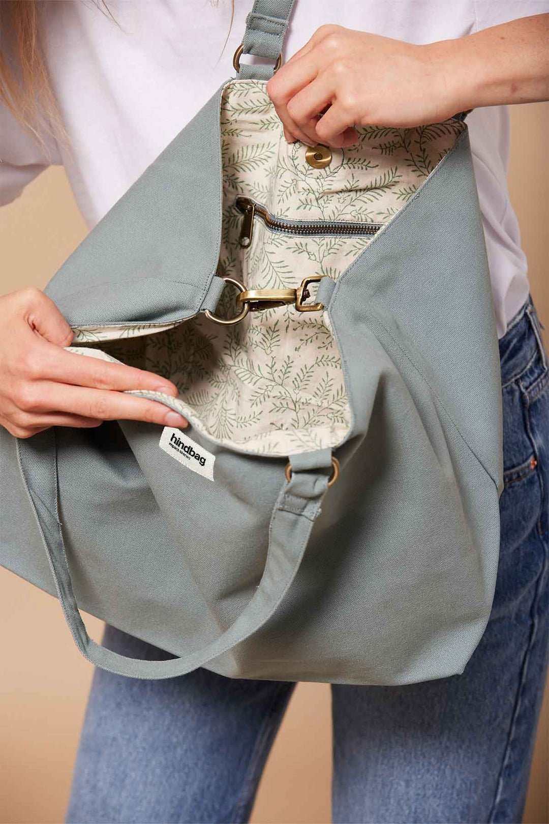 Cotton tote bag HINDBAG Green