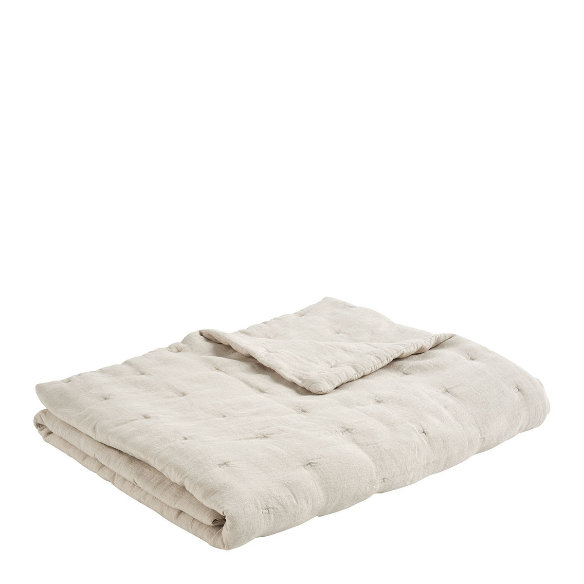 Couvre-lit chloé en lin lavé - 230 x 180 cm - ivoire BLANC D'IVOIRE Blanc