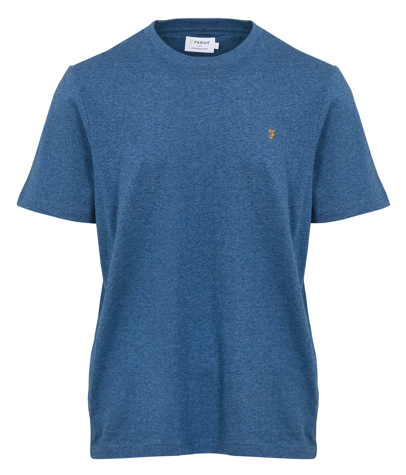 Round-neck organic cotton T-shirt FARAH Blue