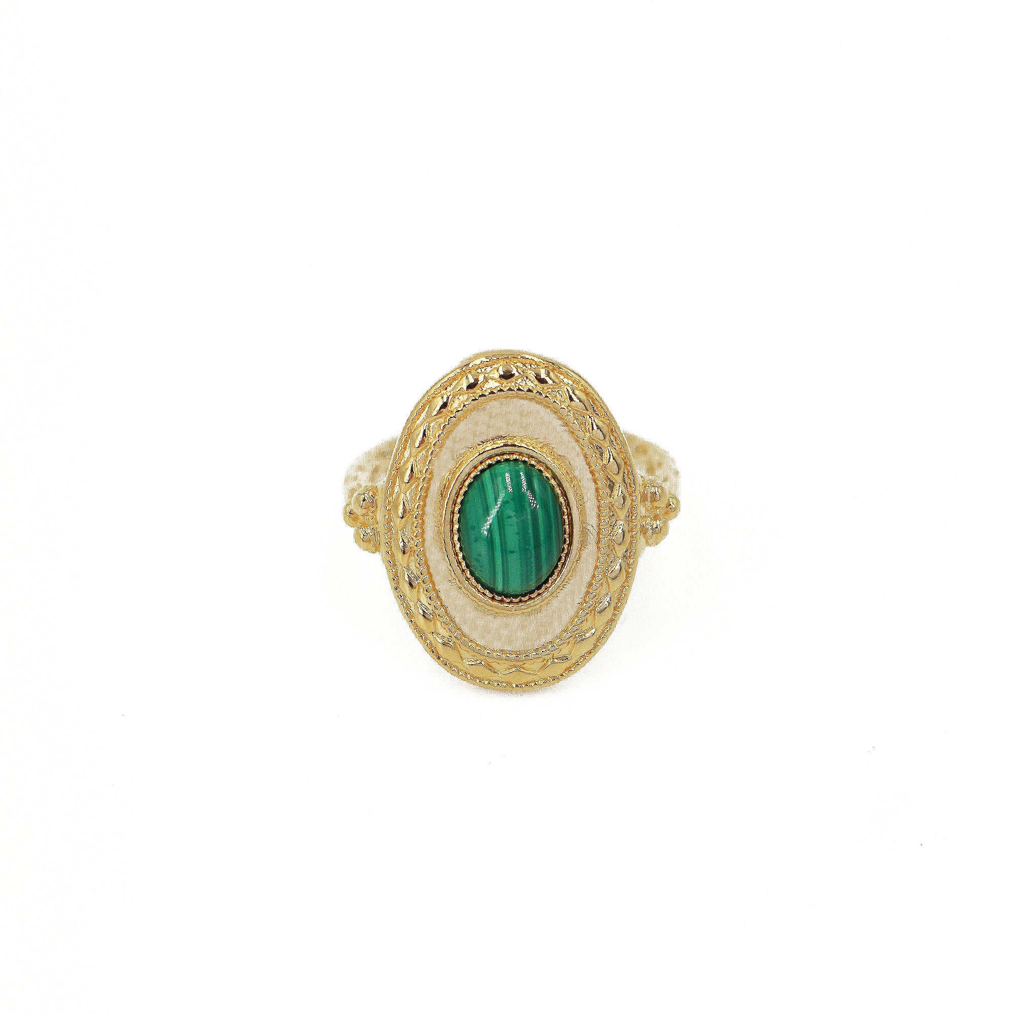 Bague plaqué or kate NILAI Green