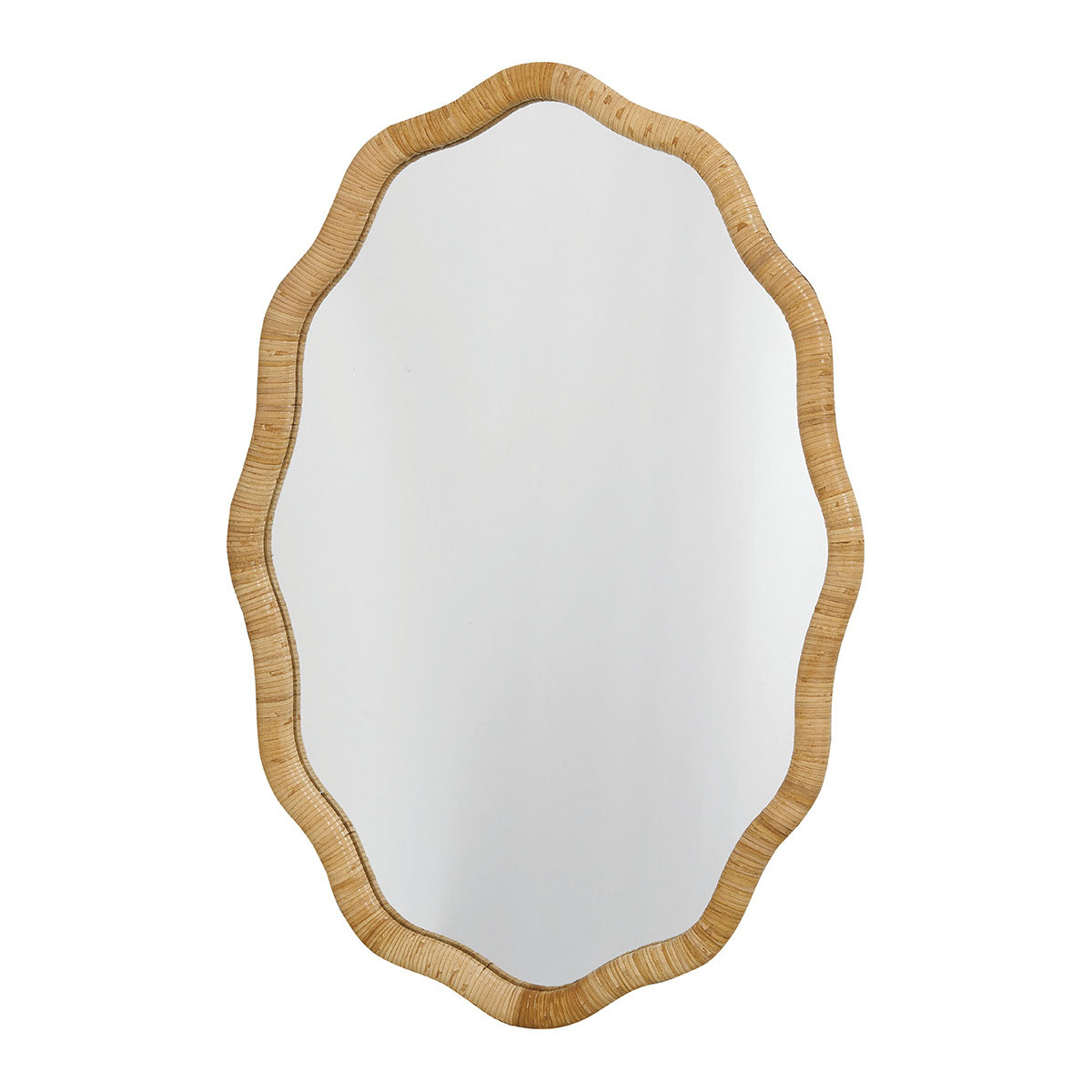 Miroir en rotin BLANC D'IVOIRE Beige