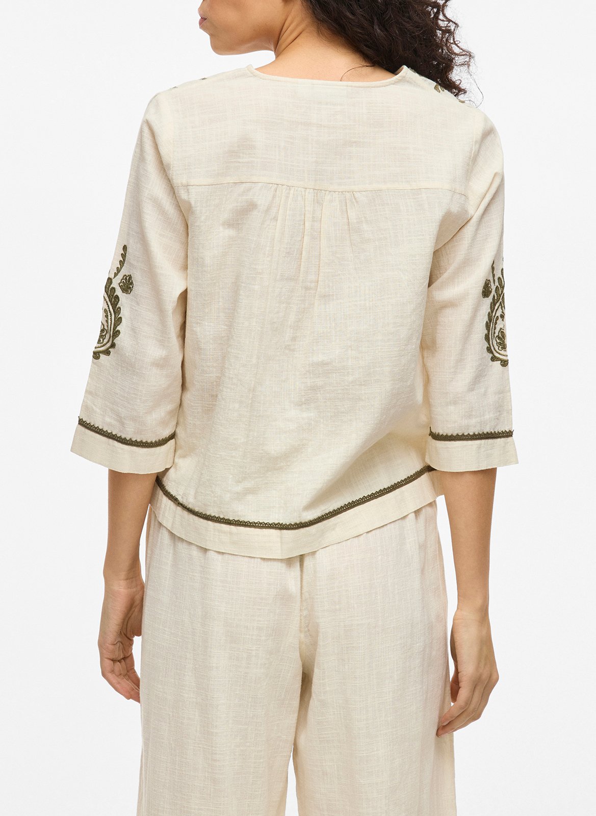 Dotted Swiss triangle bra Beige