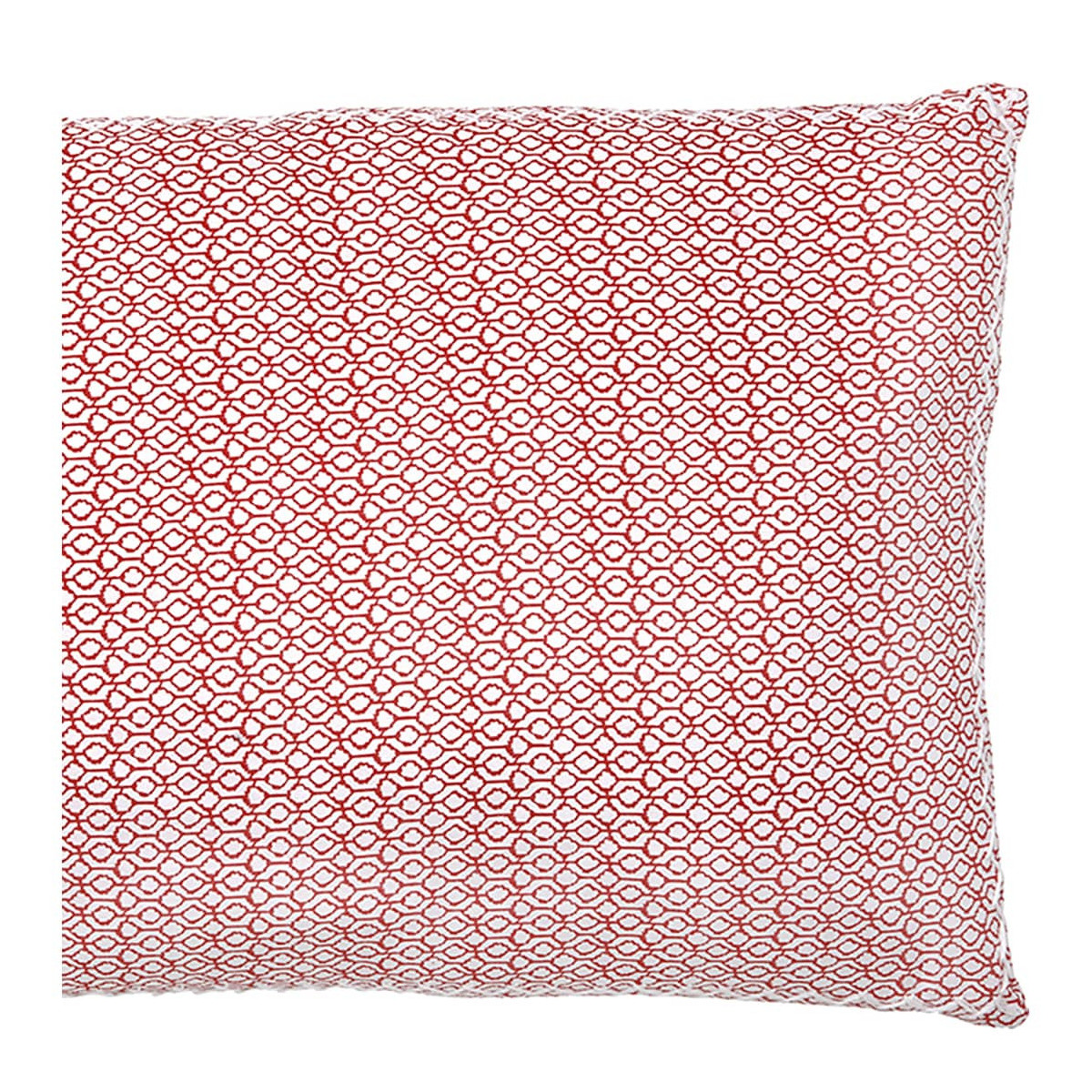 Dessus de lit ikat blanc et rouge BLANC D'IVOIRE Rouge