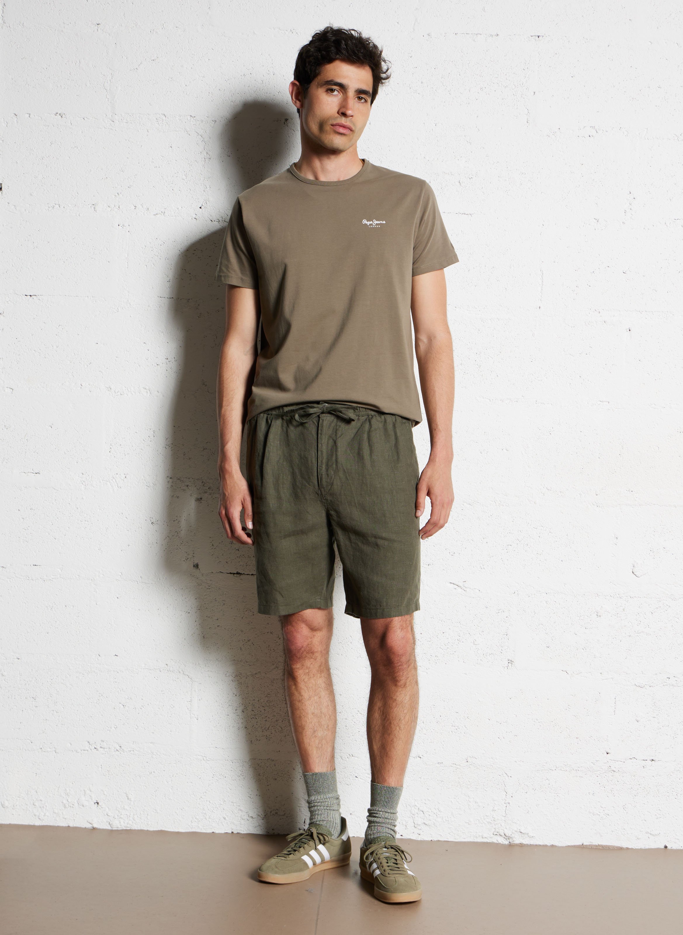 Straight cotton shorts KNOWLEDGE COTTON APPAREL Green
